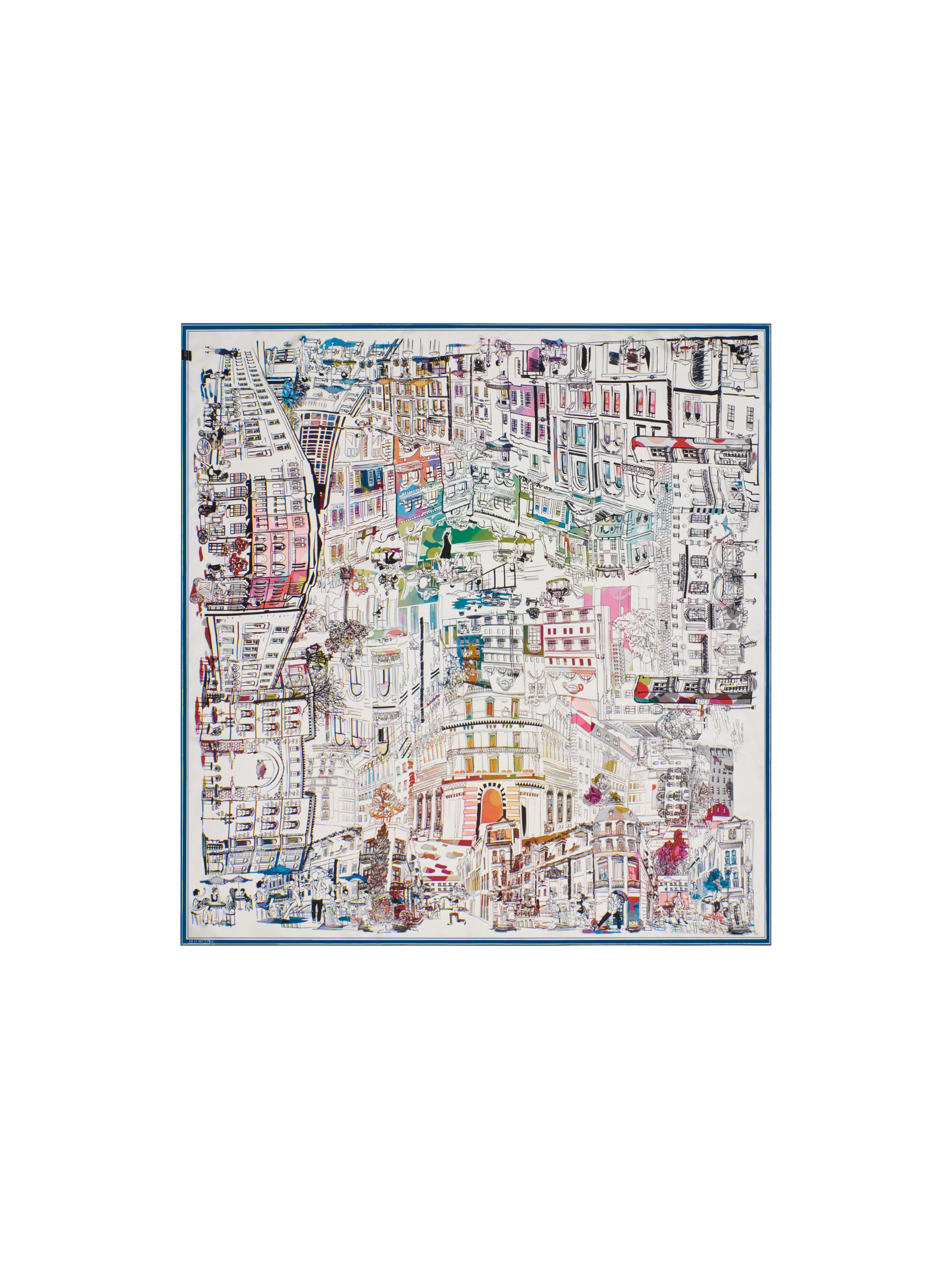 HerPorte-LA DOLCE VITA 140 Silk Scarf