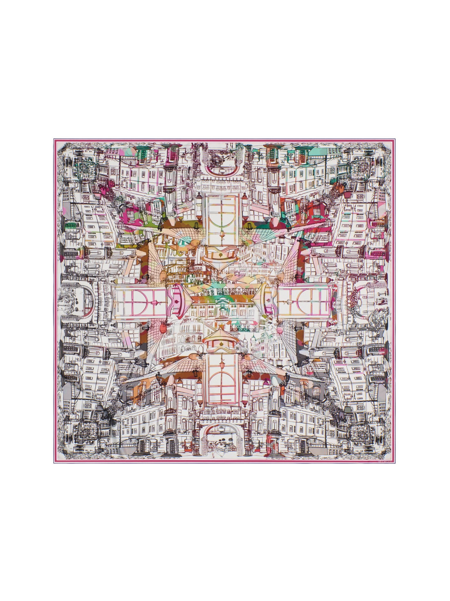 HerPorte-ARCO DELLA FELICITA 140 Silk Scarf