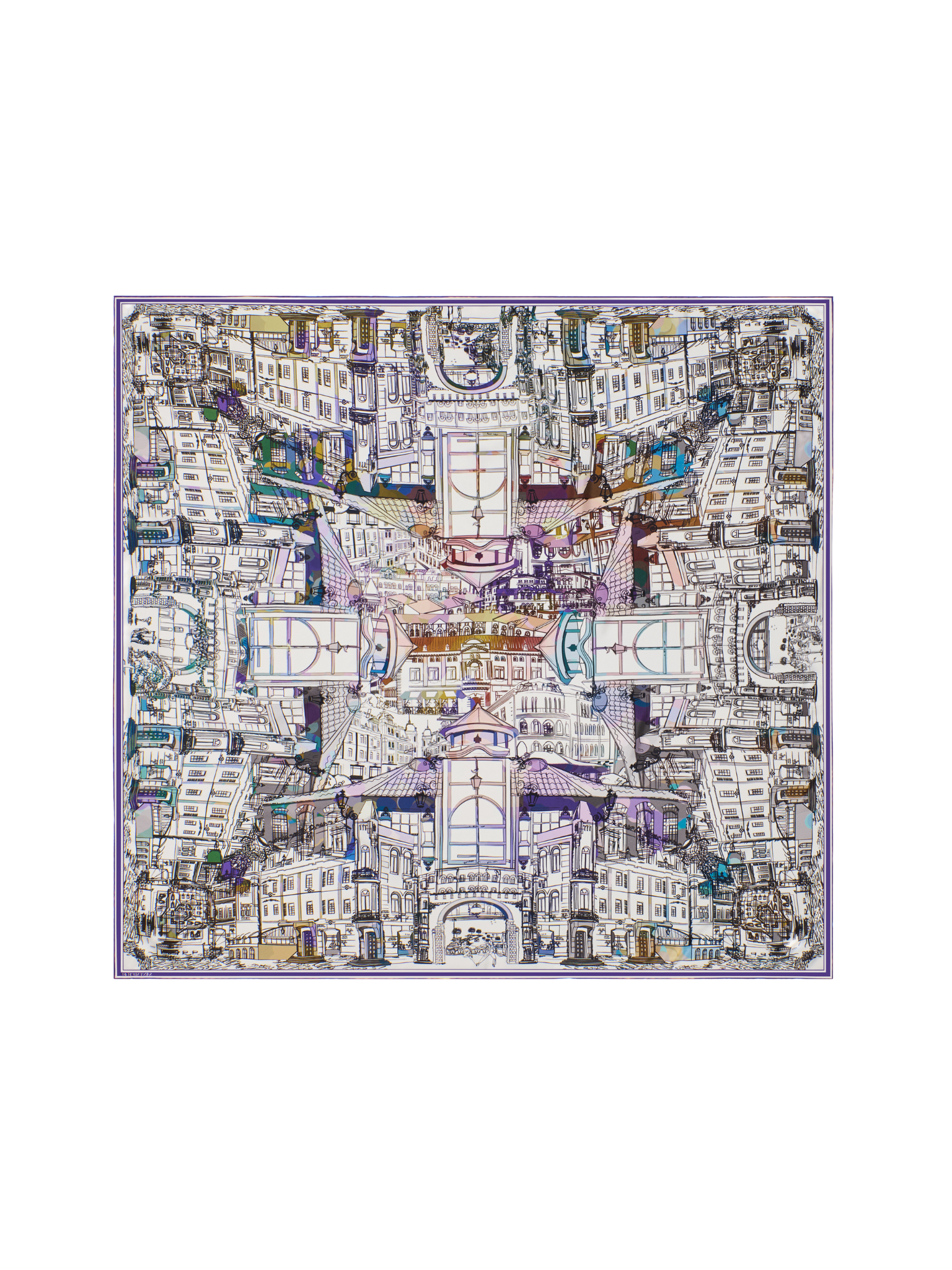 HerPorte-ARCO DELLA FELICITA 140 Silk Scarf