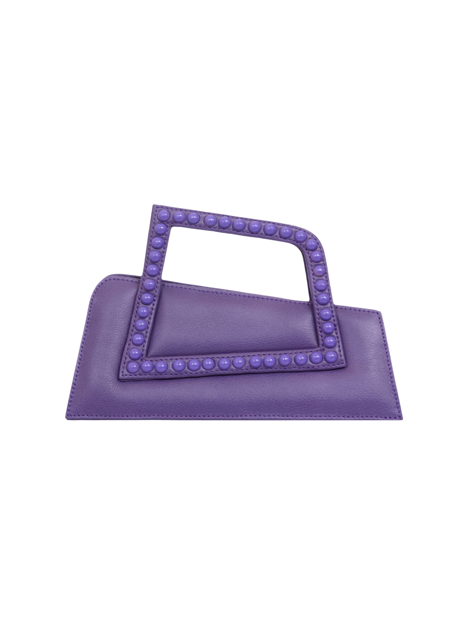 HerPorte-PURPLE JALILA Matte ASYMMETRICAL TOP HANDLE BAG