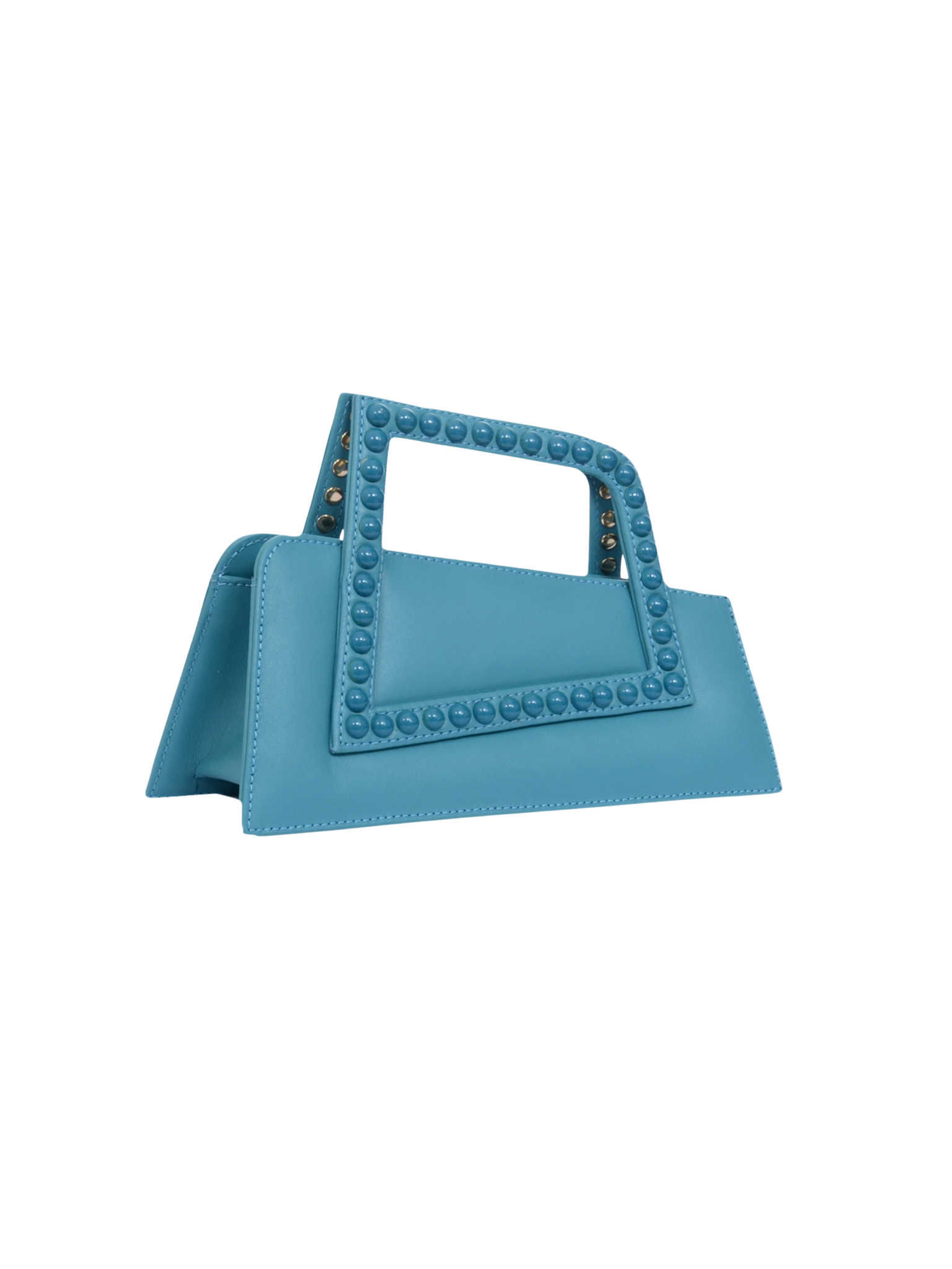 HerPorte-TURQUOISE JALILA Matte ASYMMETRICAL TOP HANDLE BAG