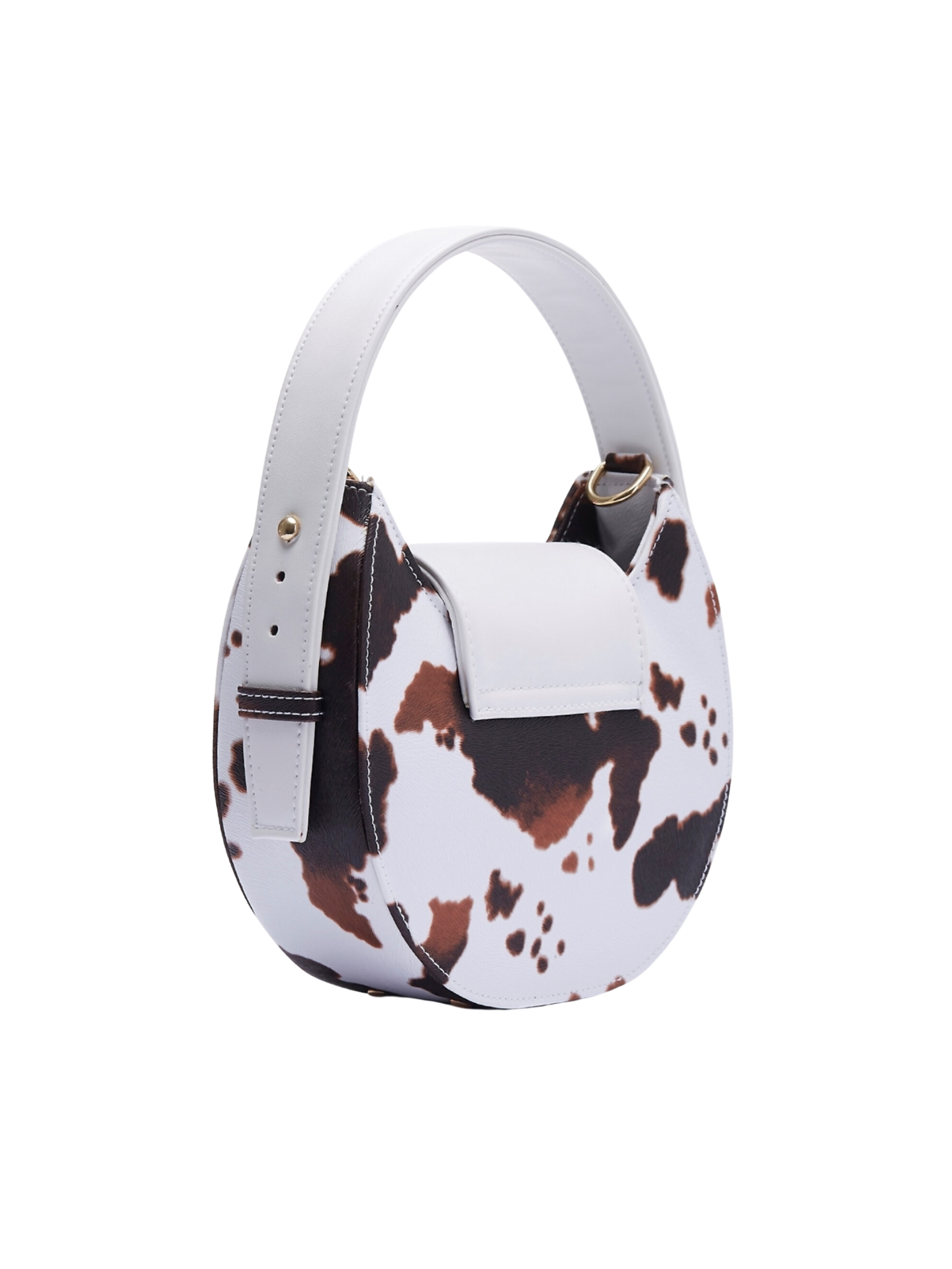 HerPorte-WHITE X CAMEL MOW Half Moon Bag