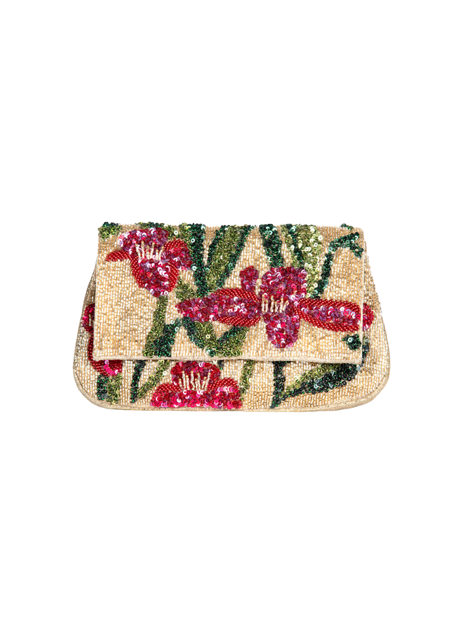 HerPorte-Fuchsia Janessa Beaded Clutch