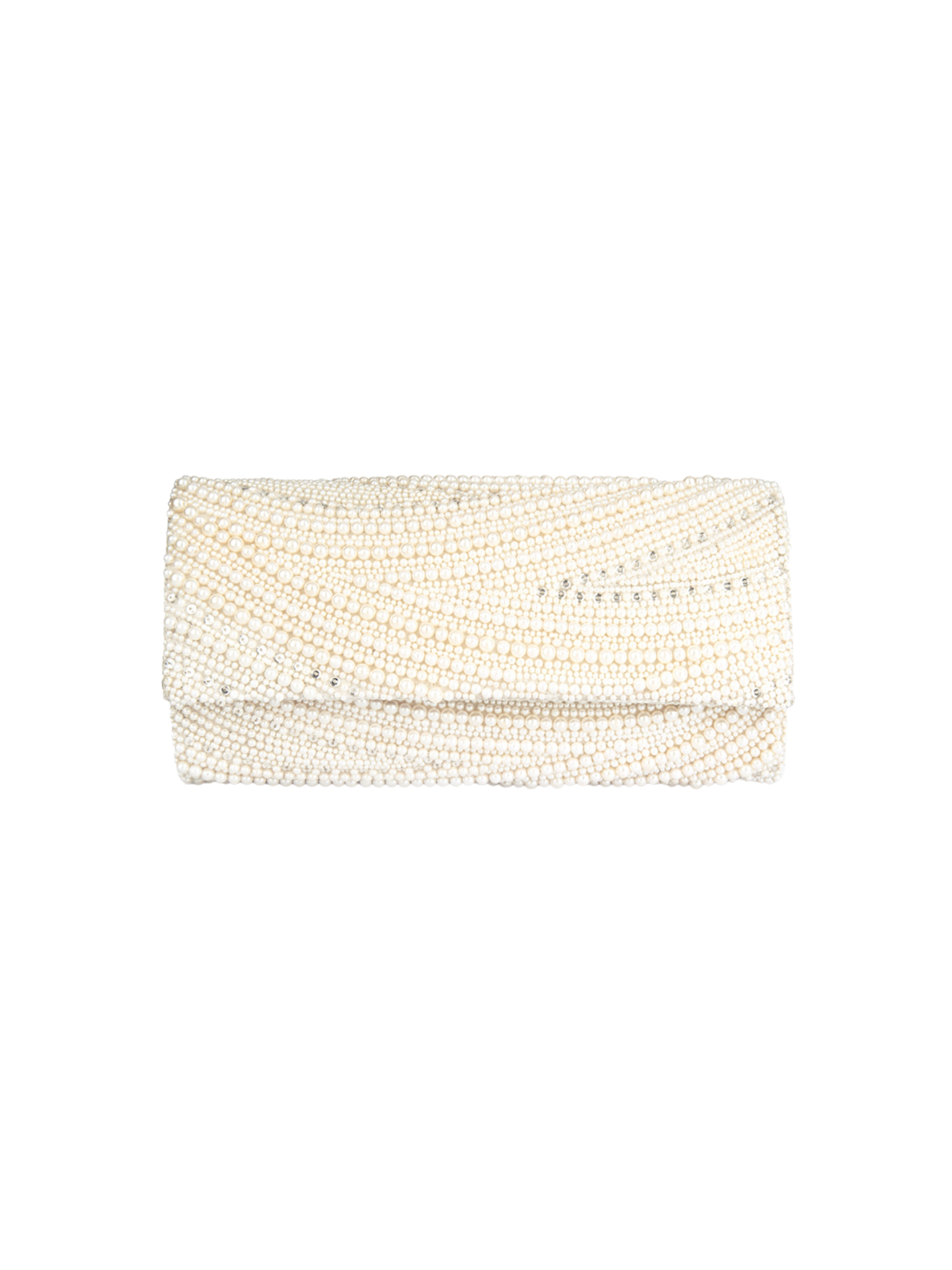 HerPorte-Silver Maureen Hand Embroidered Clutch