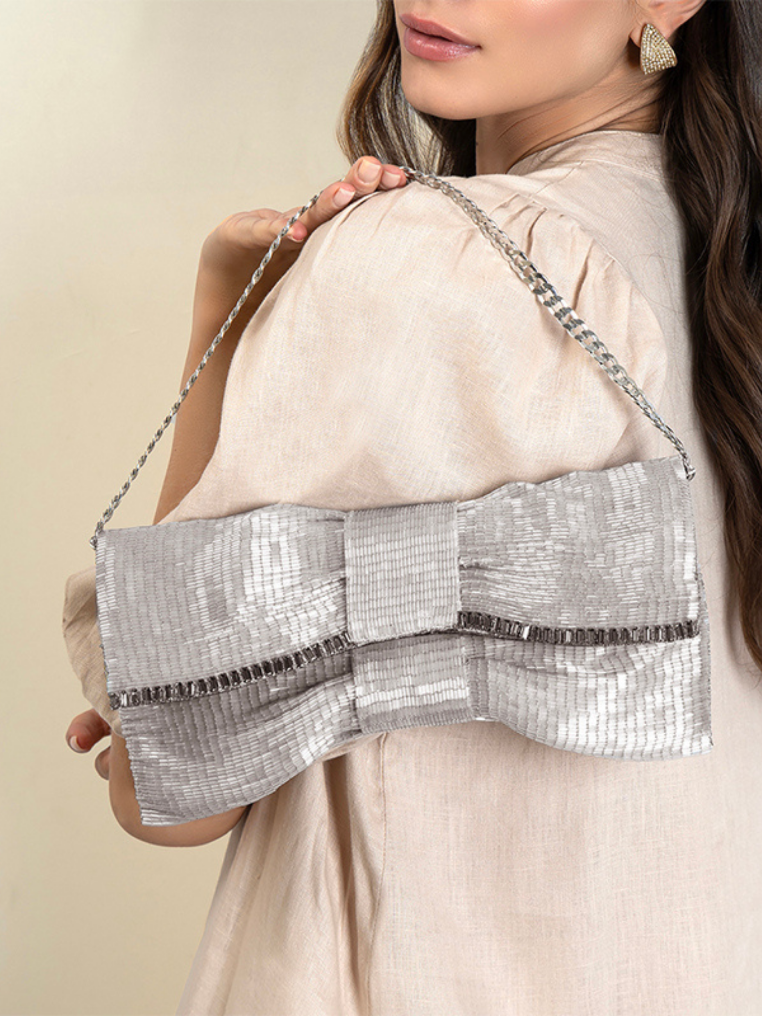 HerPorte-Gunmetal Avianna Clutch