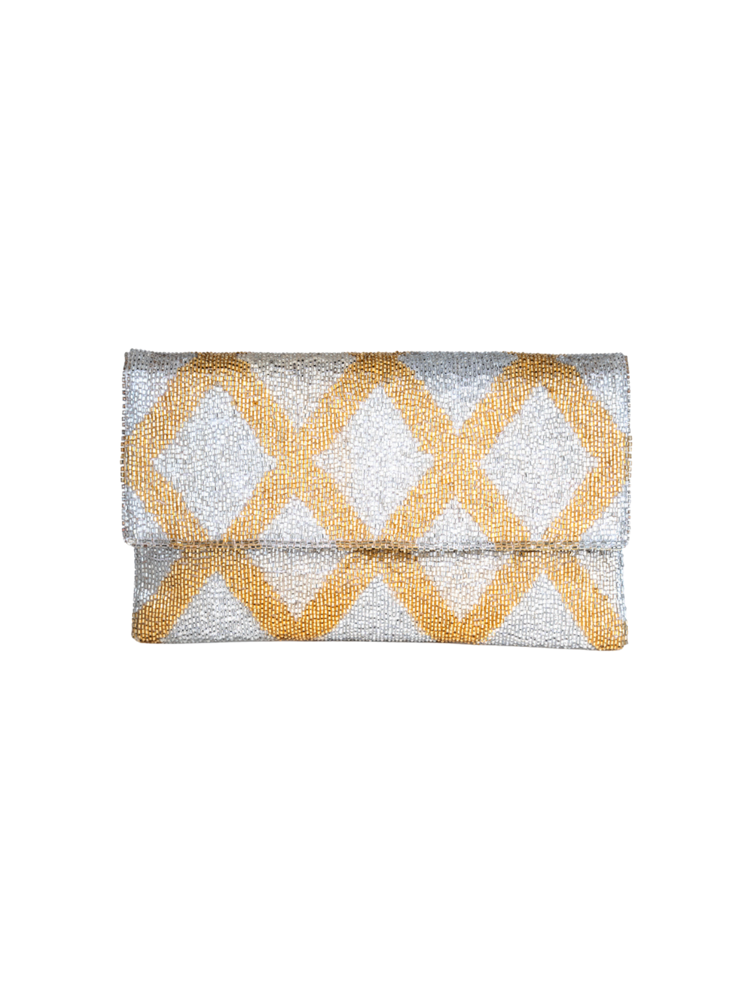 HerPorte-Silver Gold Jas Clutch