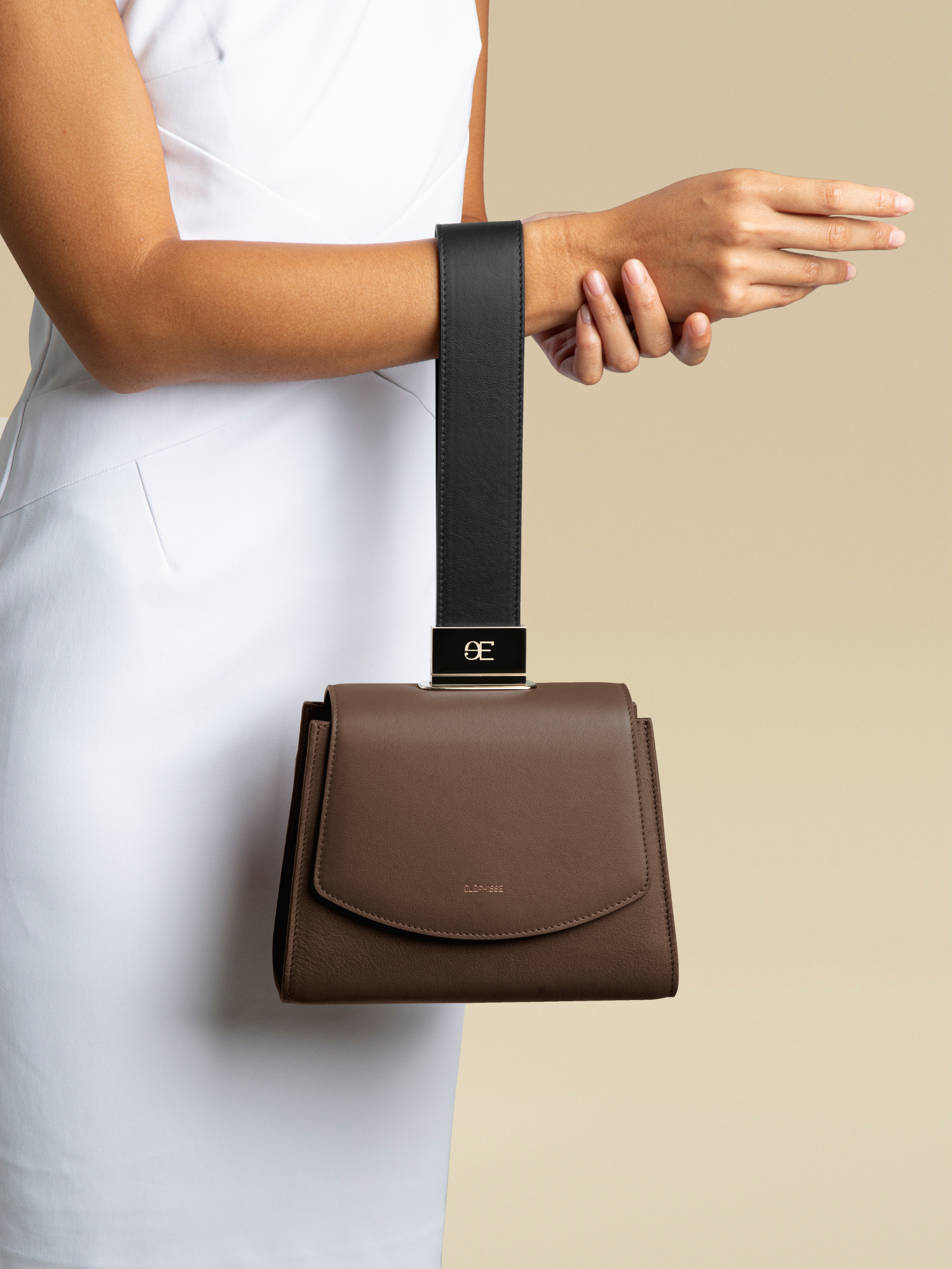 DITHA MINI N°1 Brown Bag with Brown Bracelet