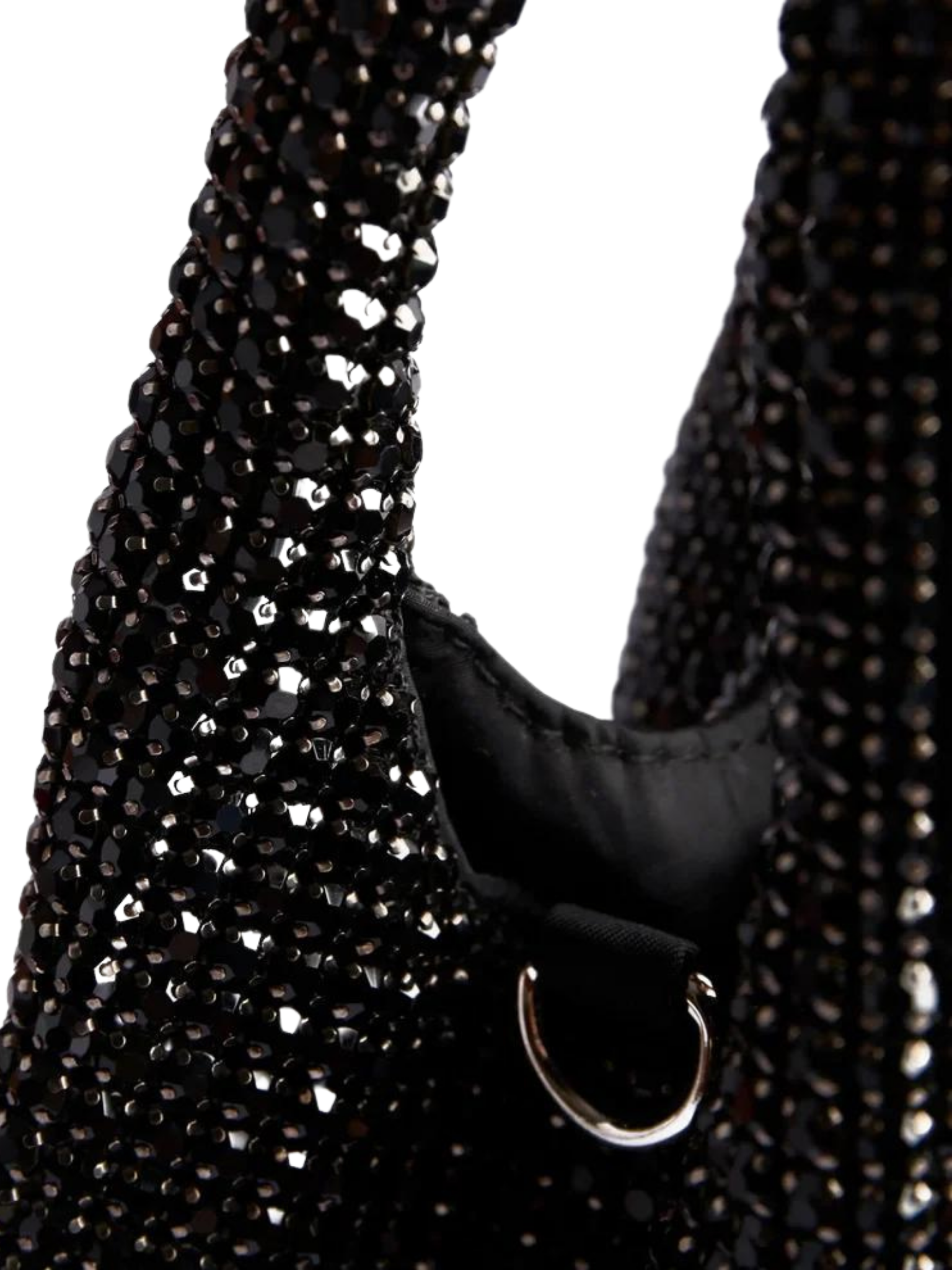 HerPorte-Black Brilly Crystal bucket bag