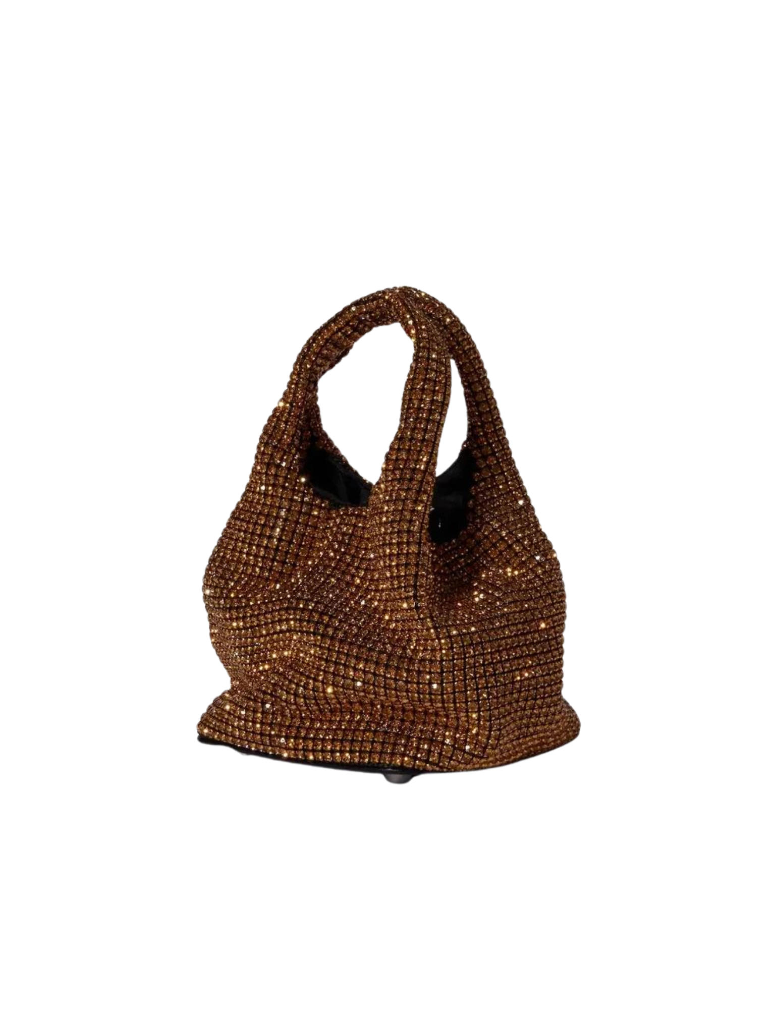 HerPorte-Gold Brilly Crystal bucket bag