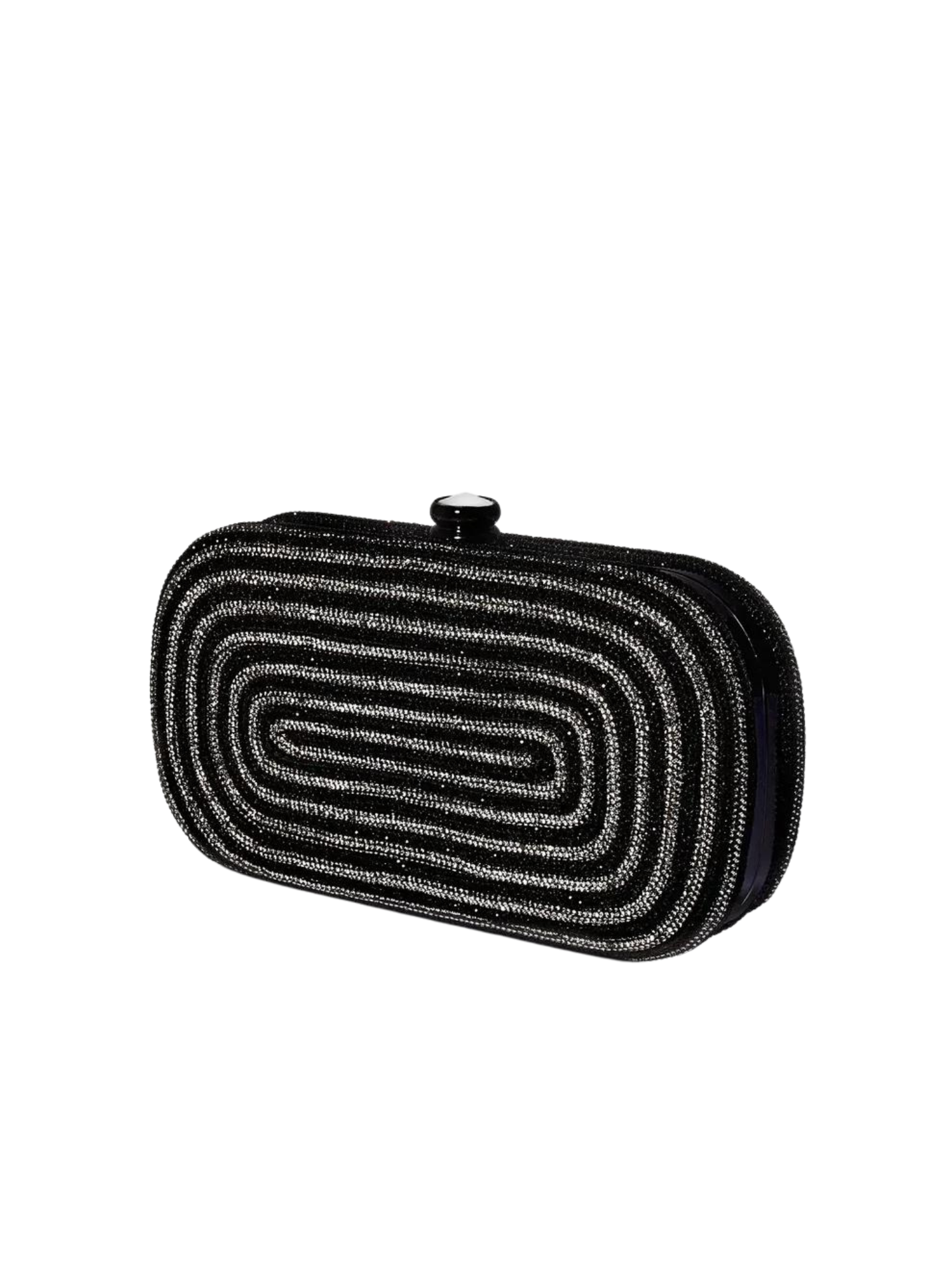 HerPorte-Black Handcarfted Rhinestone Leonis Clutch