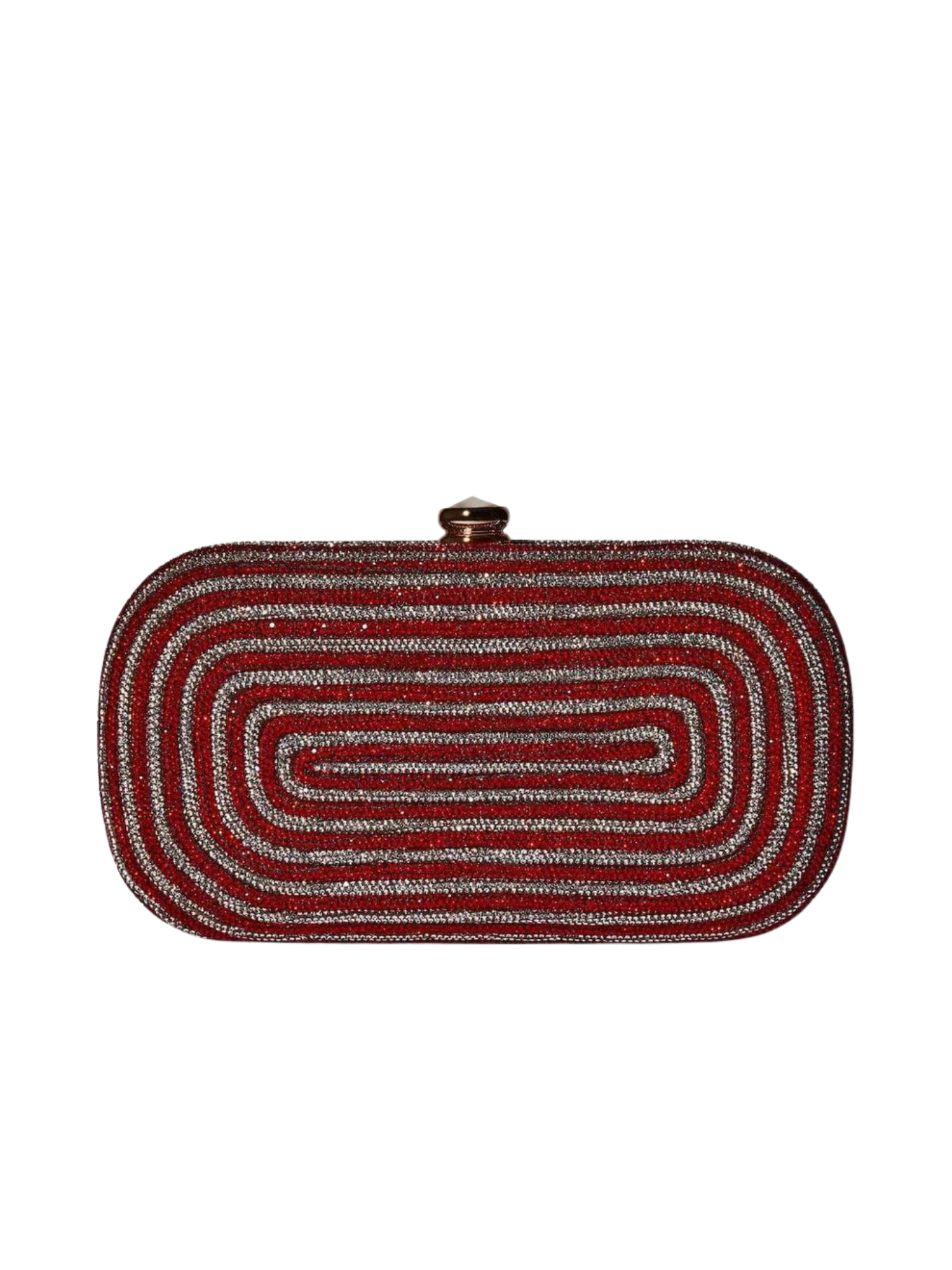 HerPorte-Red Handcarfted Rhinestone Leonis Clutch