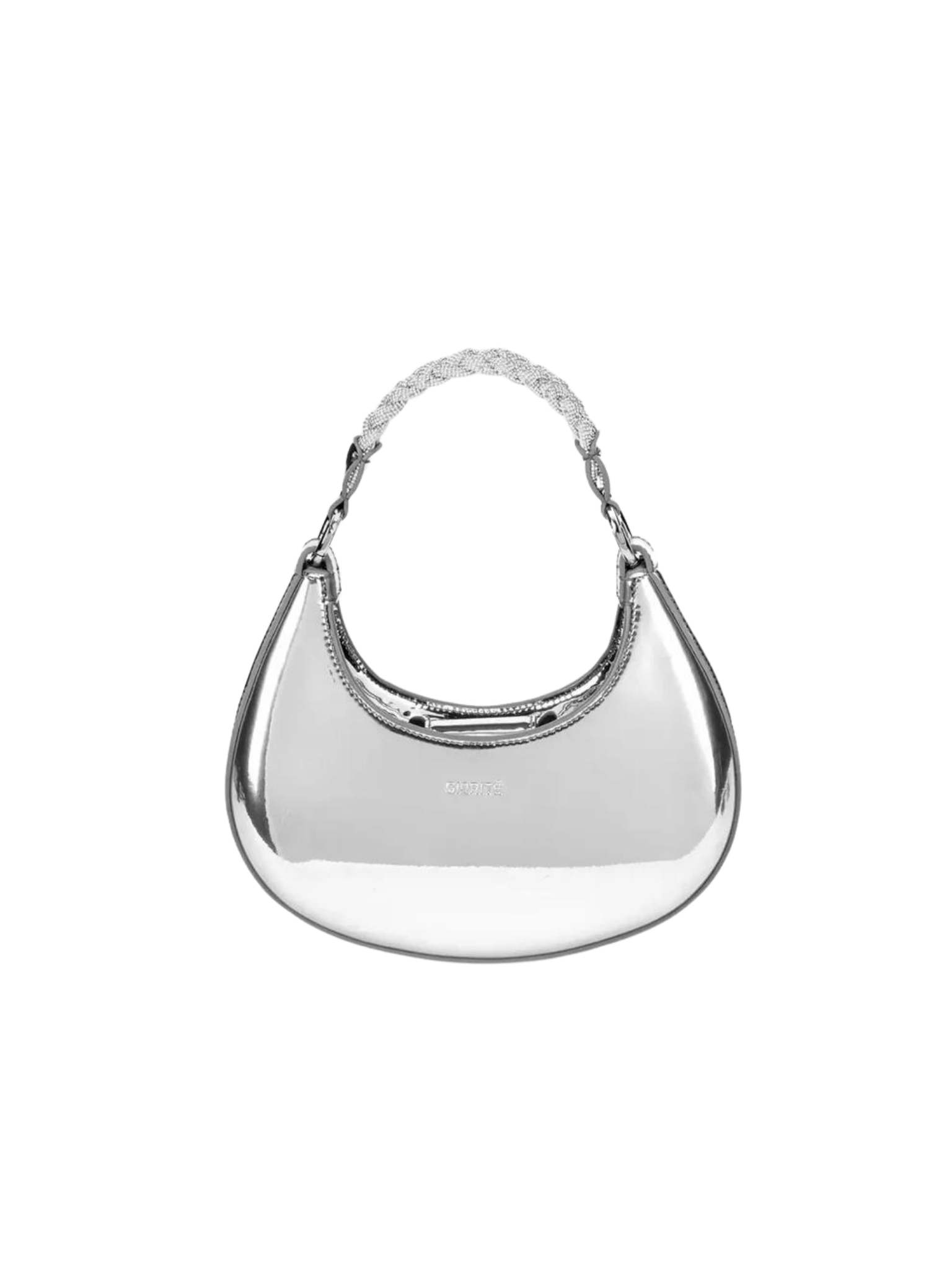 HerPorte-Half Moon Metallic Silver Luna Bag