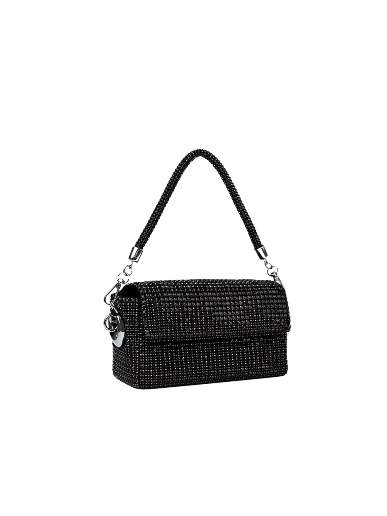 HerPorte-Rio Black Rhinestone Crystal Bag