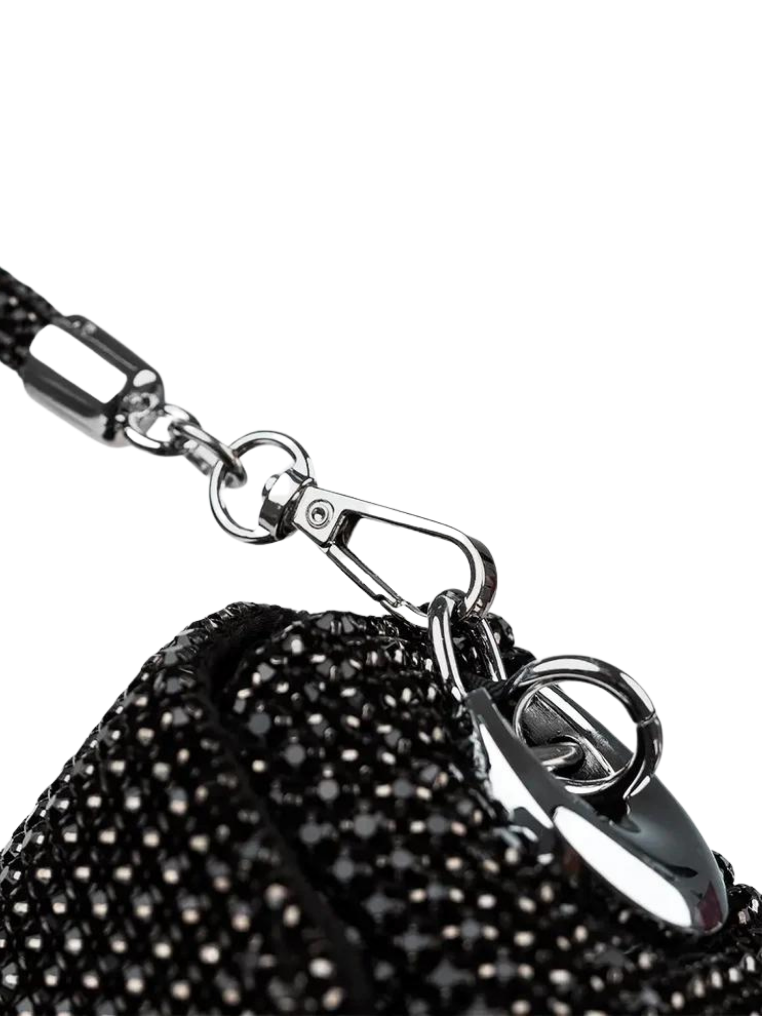 HerPorte-Rio Black Rhinestone Crystal Bag