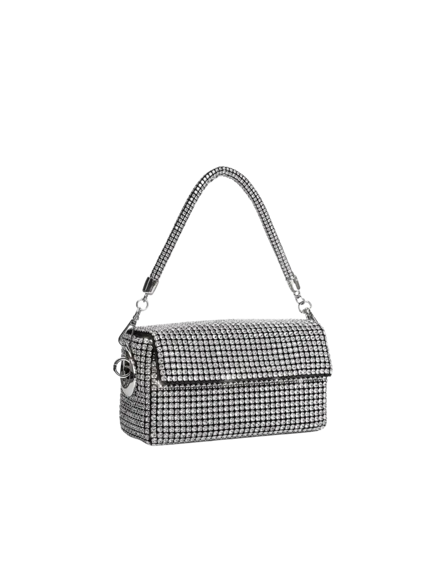 HerPorte-Rio Silver Rhinestone Crystal Bag