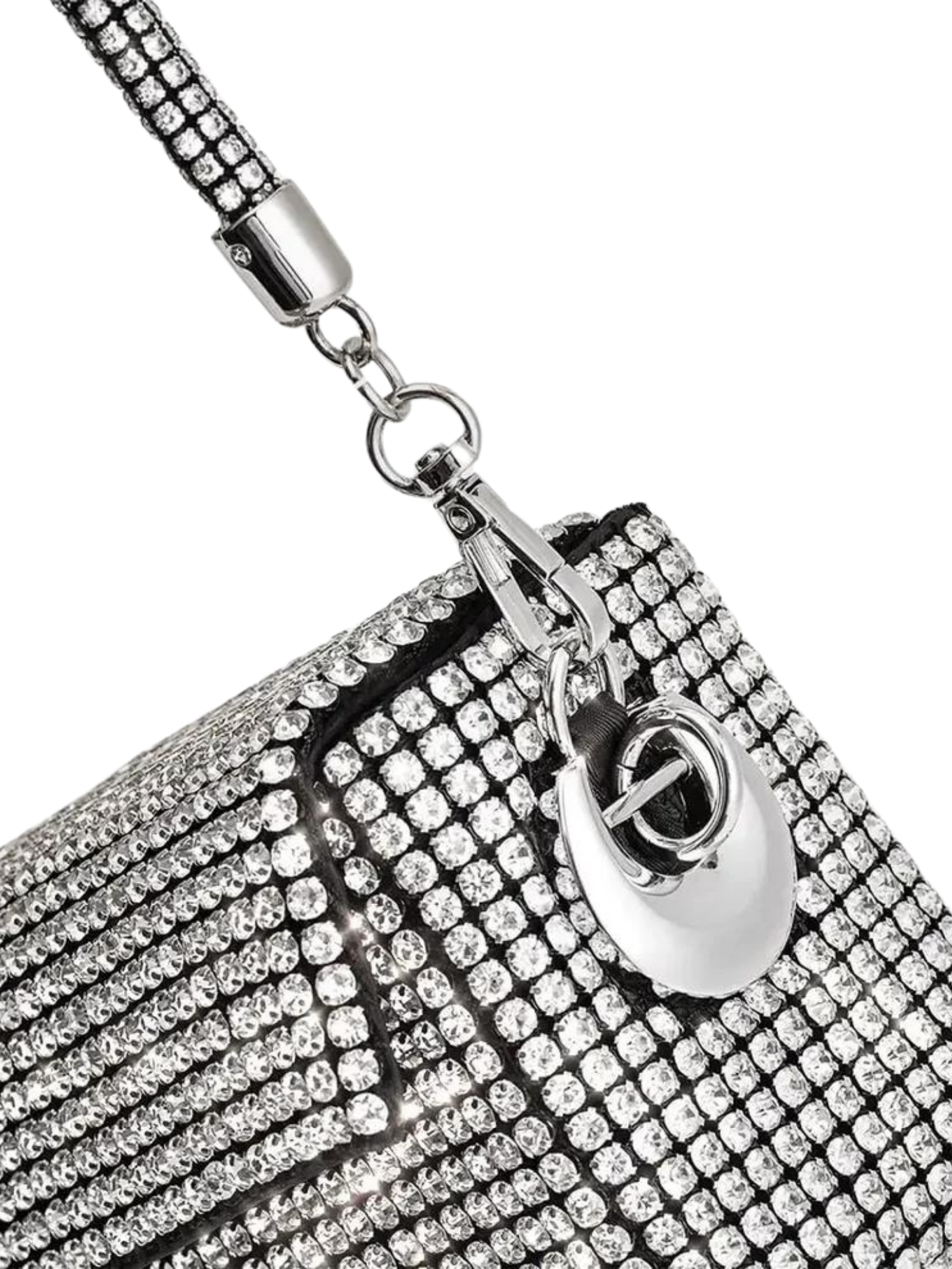 HerPorte-Rio Silver Rhinestone Crystal Bag