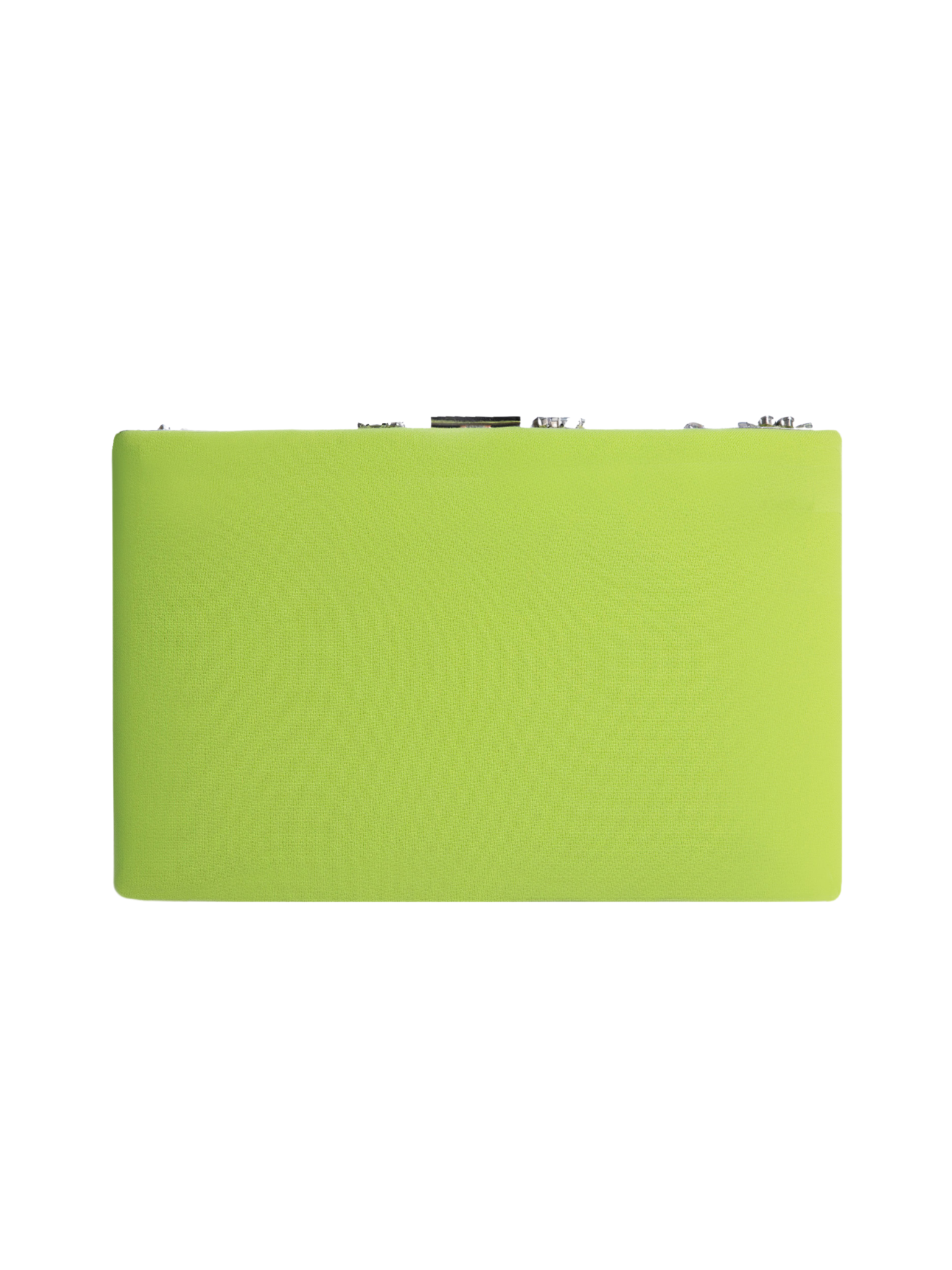 HerPorte-Bejeweled Lime Clutch