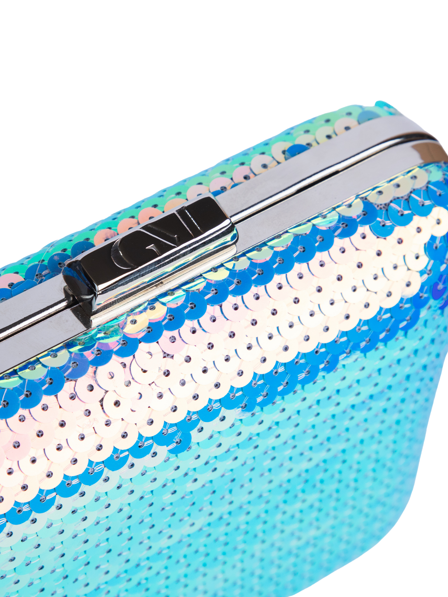 HerPorte-Sequins Aqua Clutch