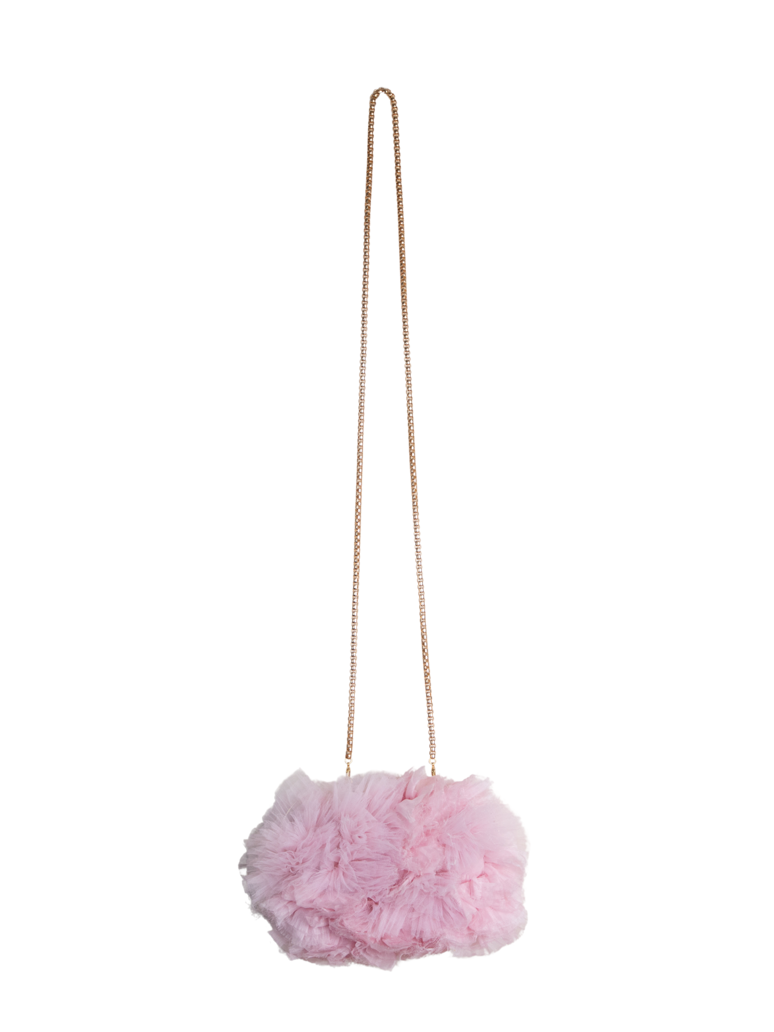 HerPorte-Blush Rushed Tulle Clutch