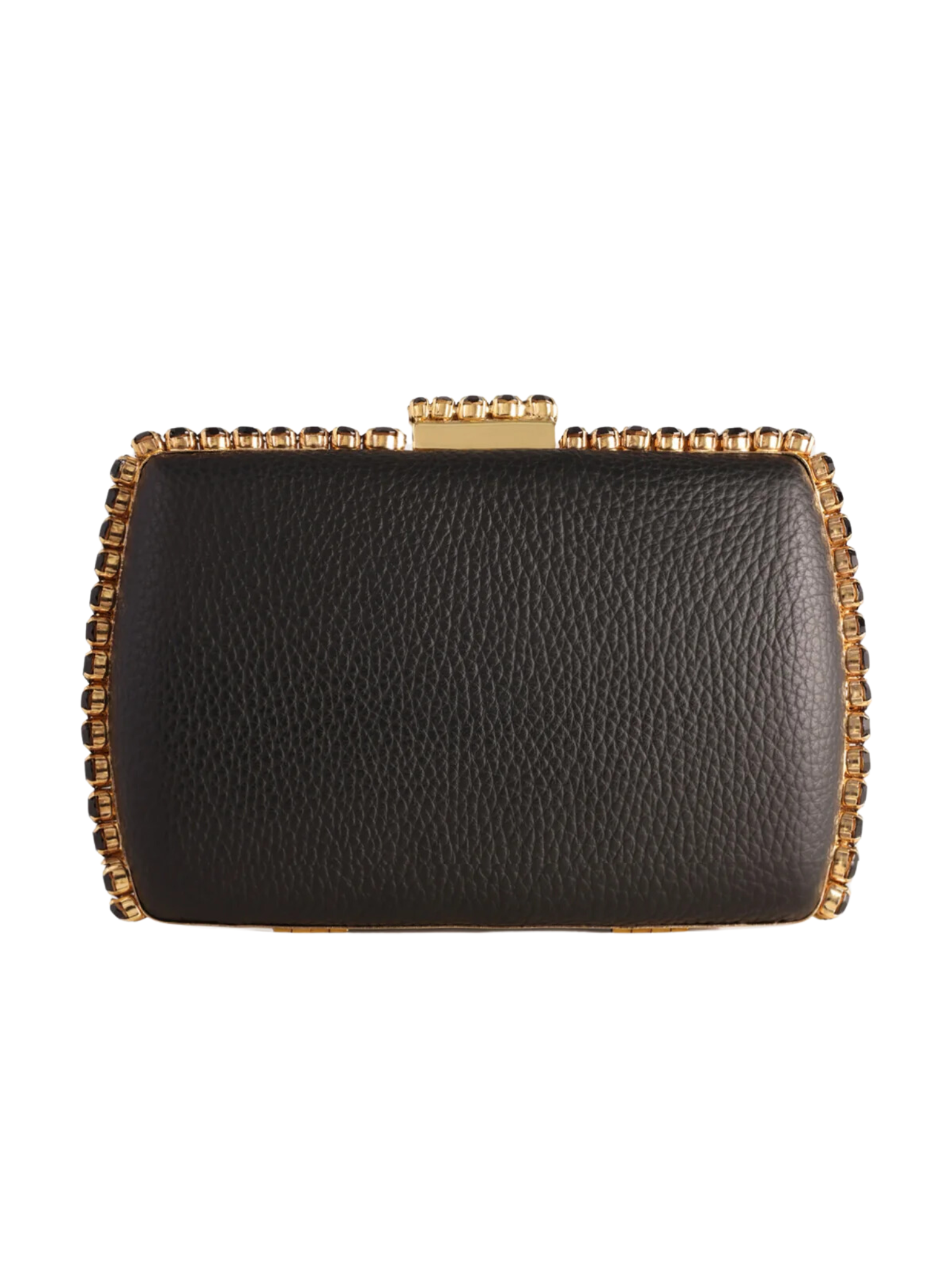 HerPorte-Leather Clutch With Gold/Black Hardware