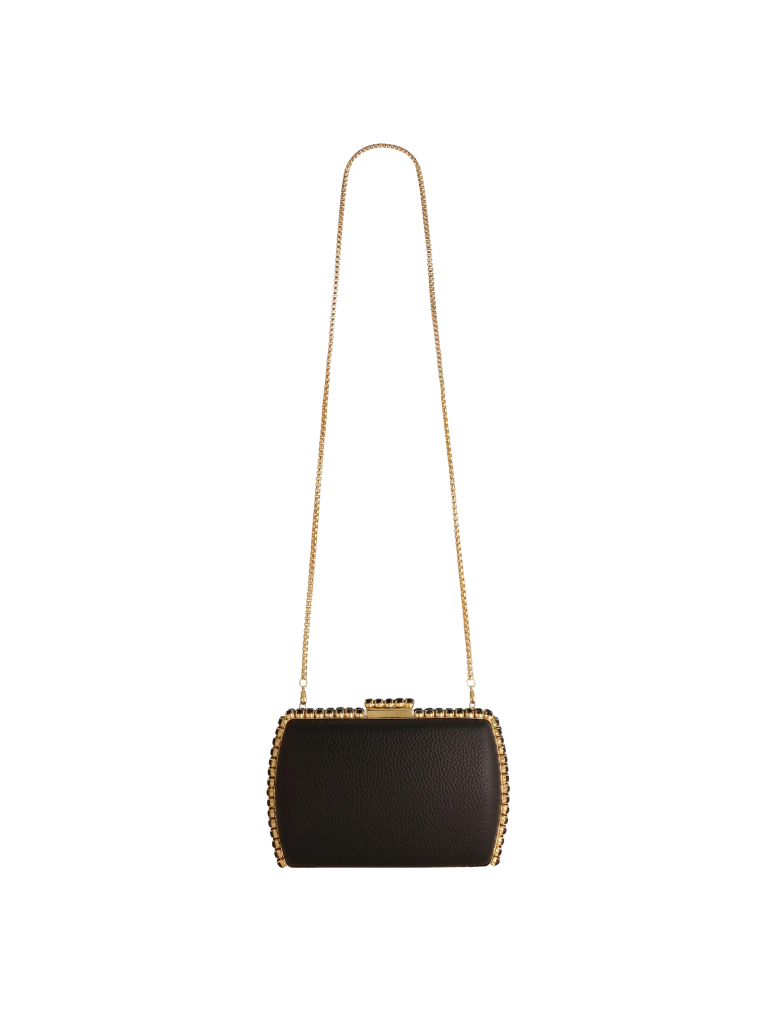 HerPorte-Leather Clutch With Gold/Black Hardware