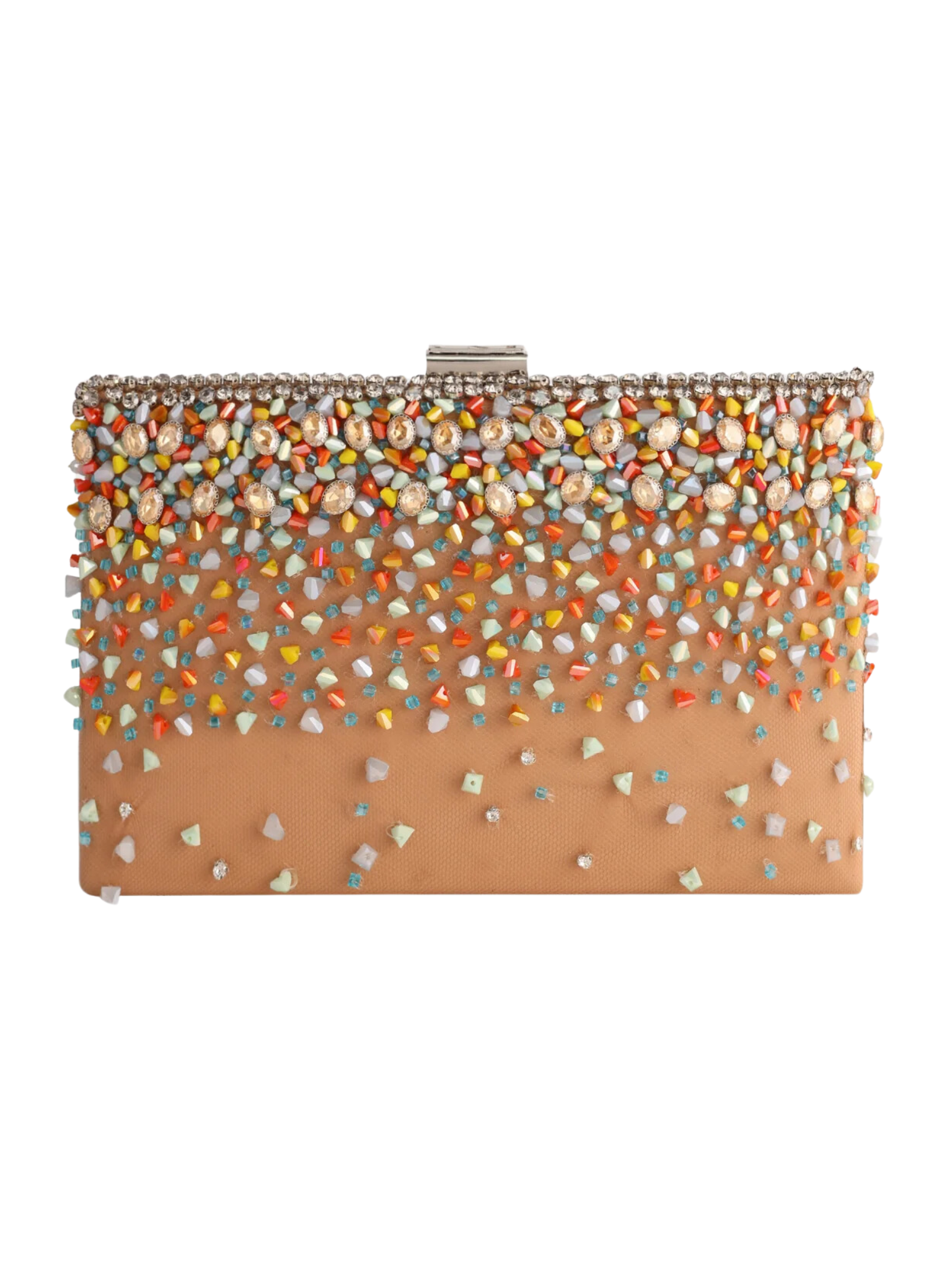 HerPorte-Bejeweled Leather Clutch