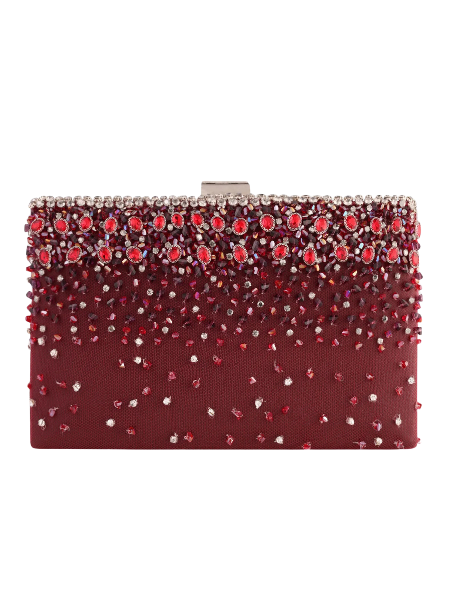 HerPorte-Bejeweled Leather Clutch