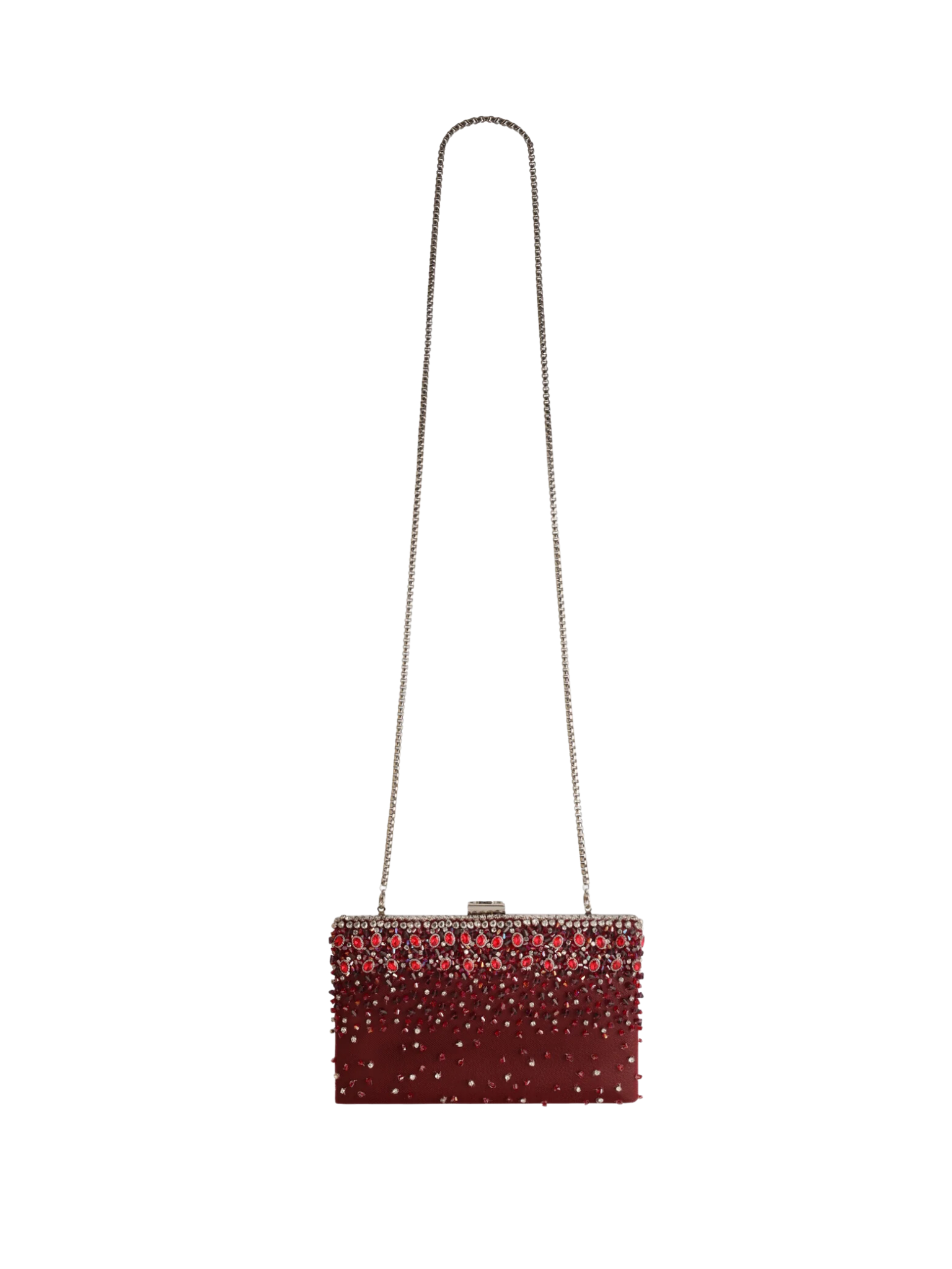 HerPorte-Bejeweled Leather Clutch