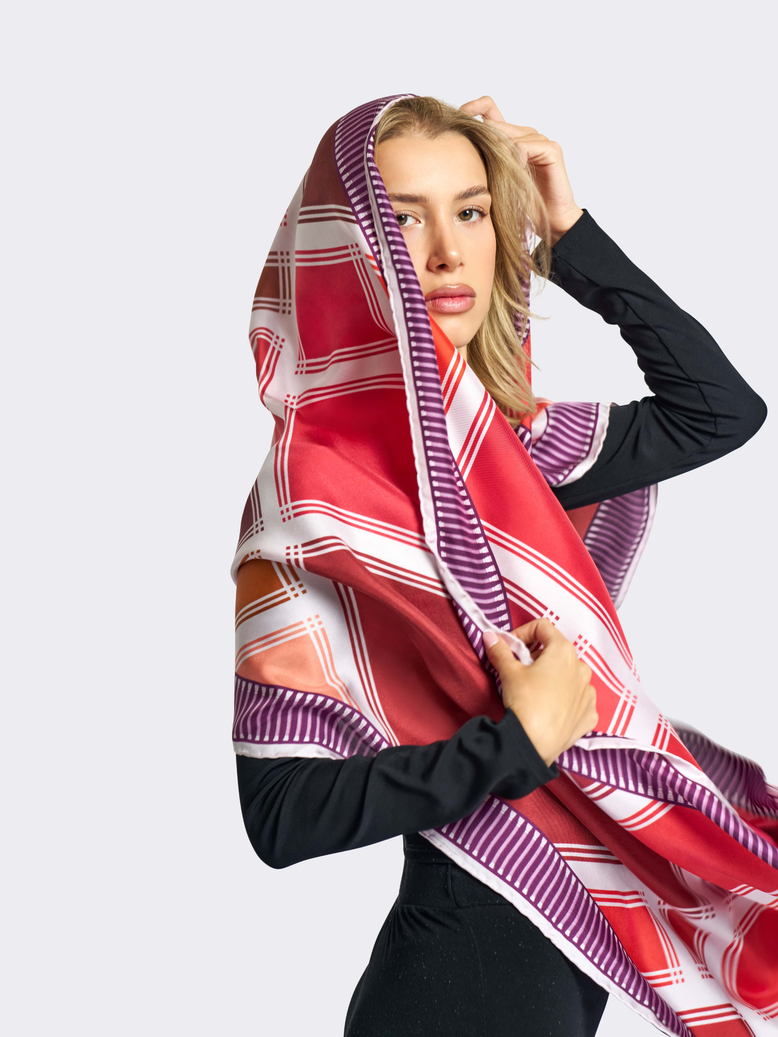 HerPorte-ROSSO DI AUBETTE Silk Scarf