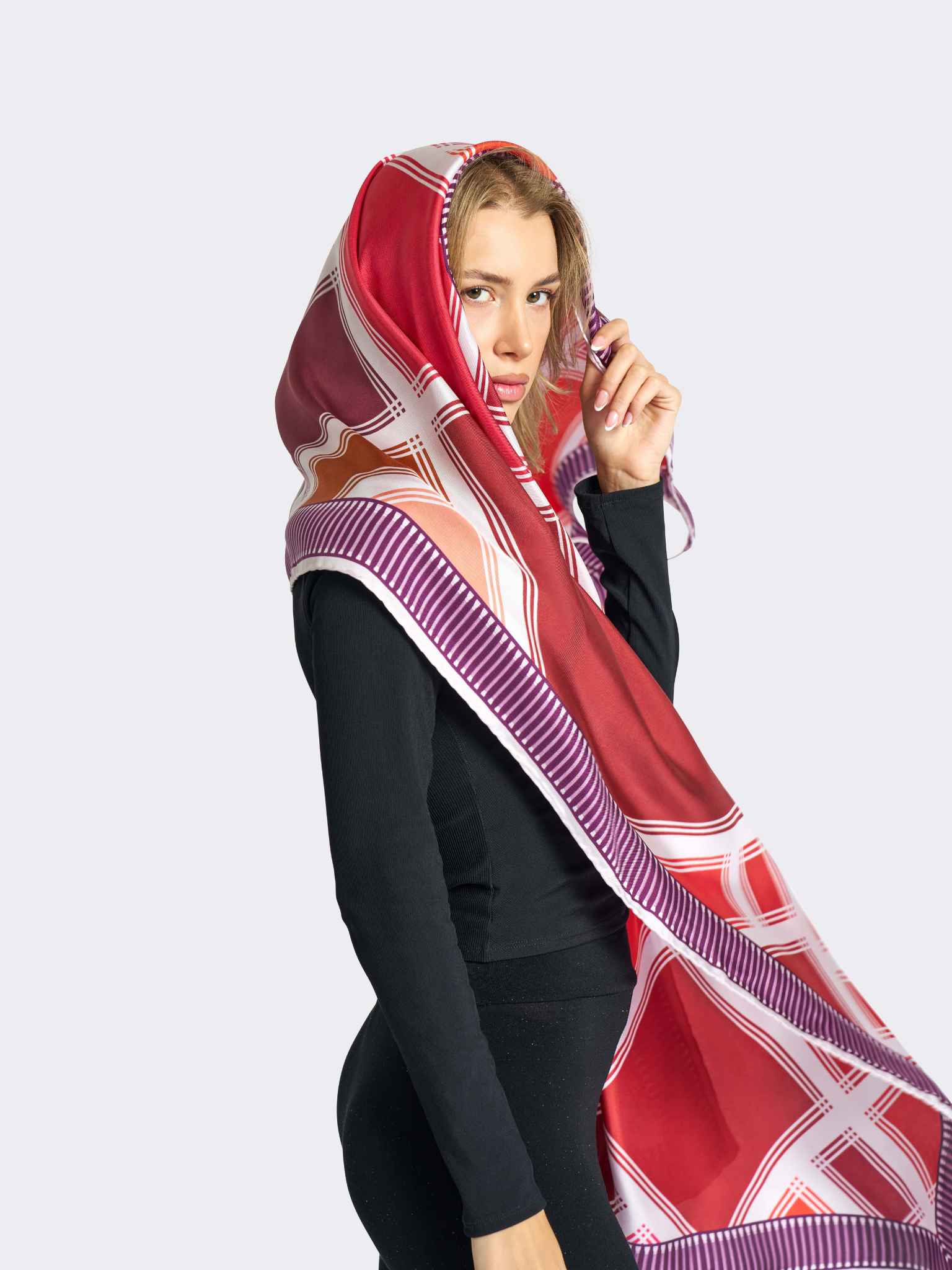 HerPorte-ROSSO DI AUBETTE Silk Scarf