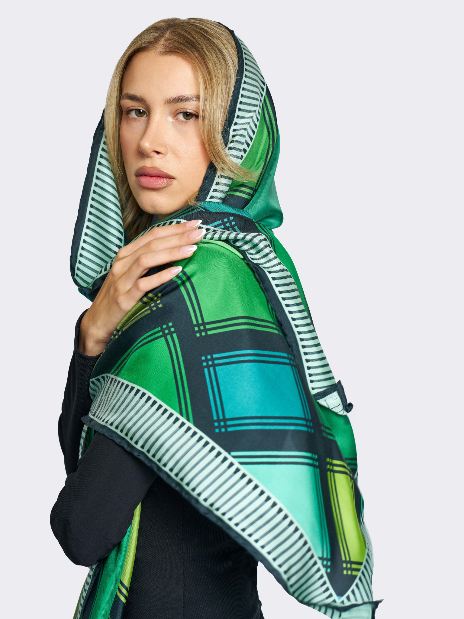 HerPorte-VERDE DI AUBETTE Silk Scarf