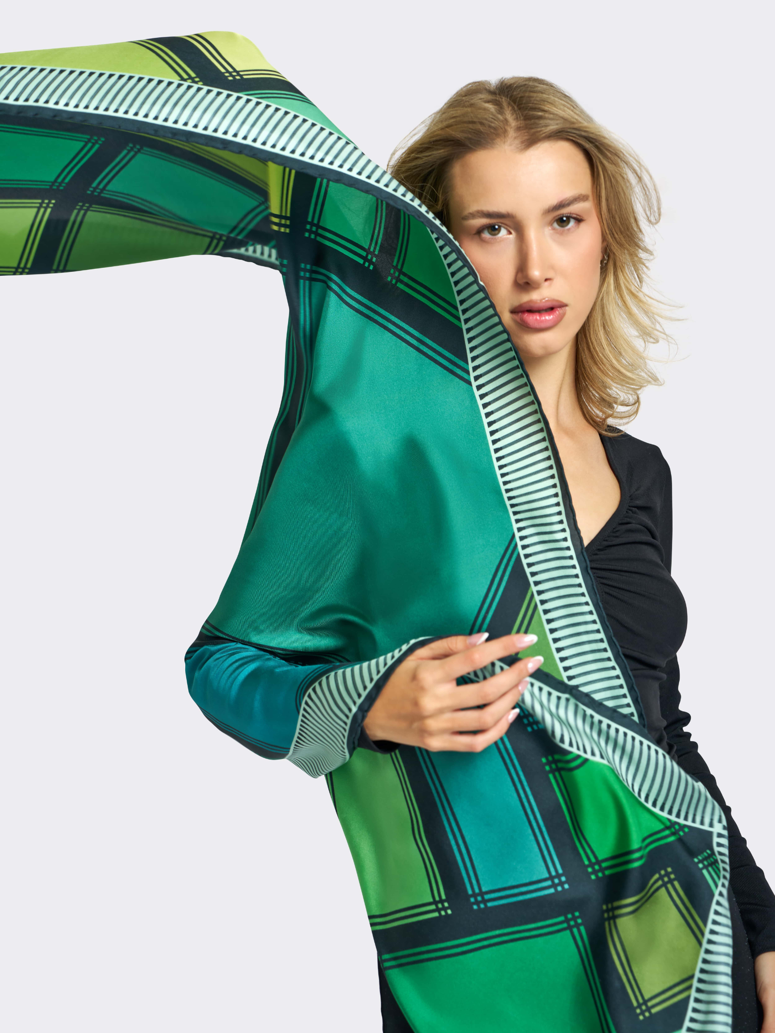 HerPorte-VERDE DI AUBETTE Silk Scarf