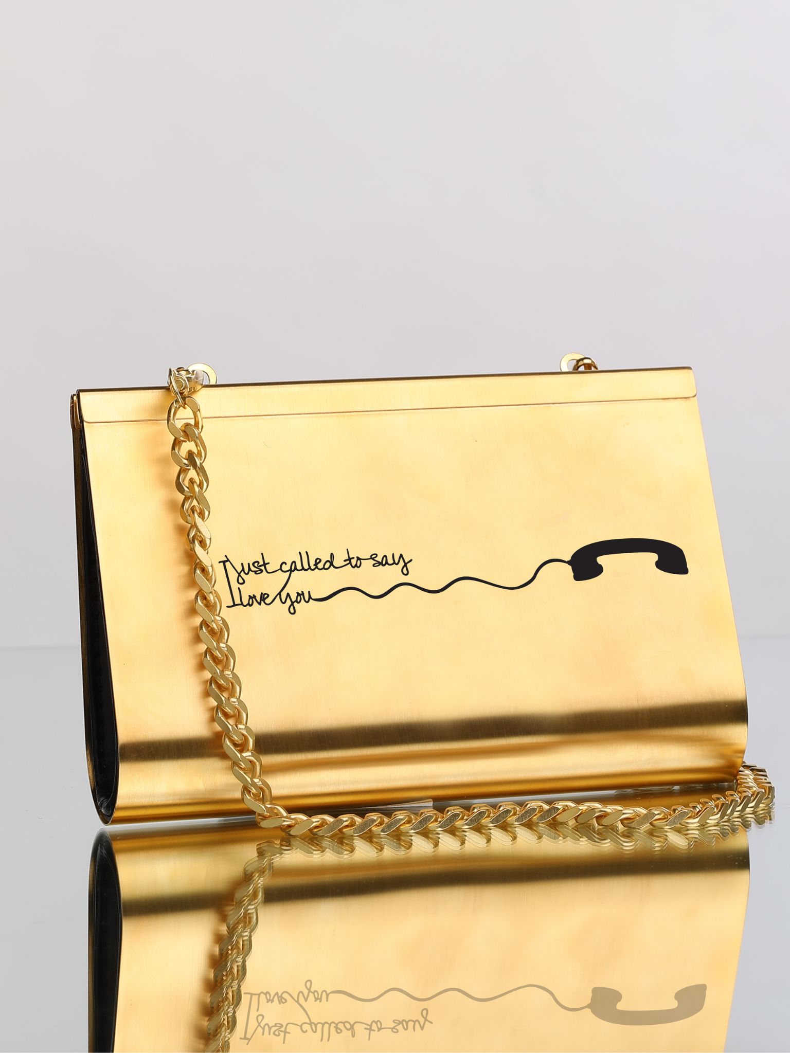 HerPorte-Call 24k Gold Dipped Large Clutch