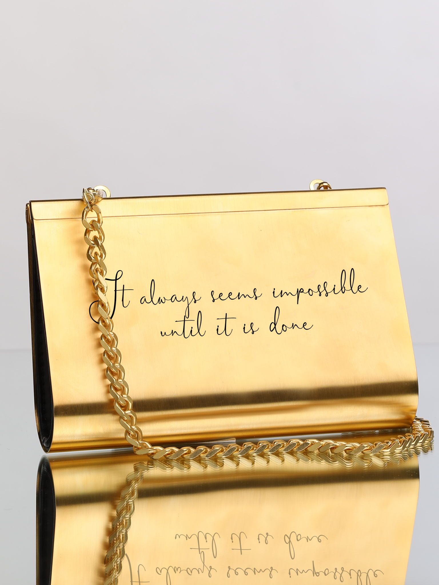 HerPorte-Impossible 24k Gold Dipped Large Clutch