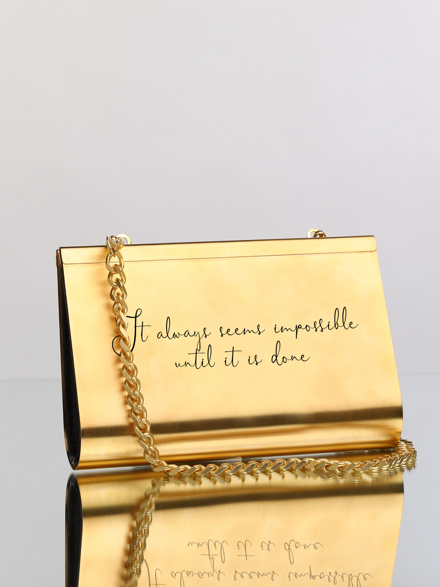 HerPorte-Impossible 24k Gold Dipped Medium Clutch