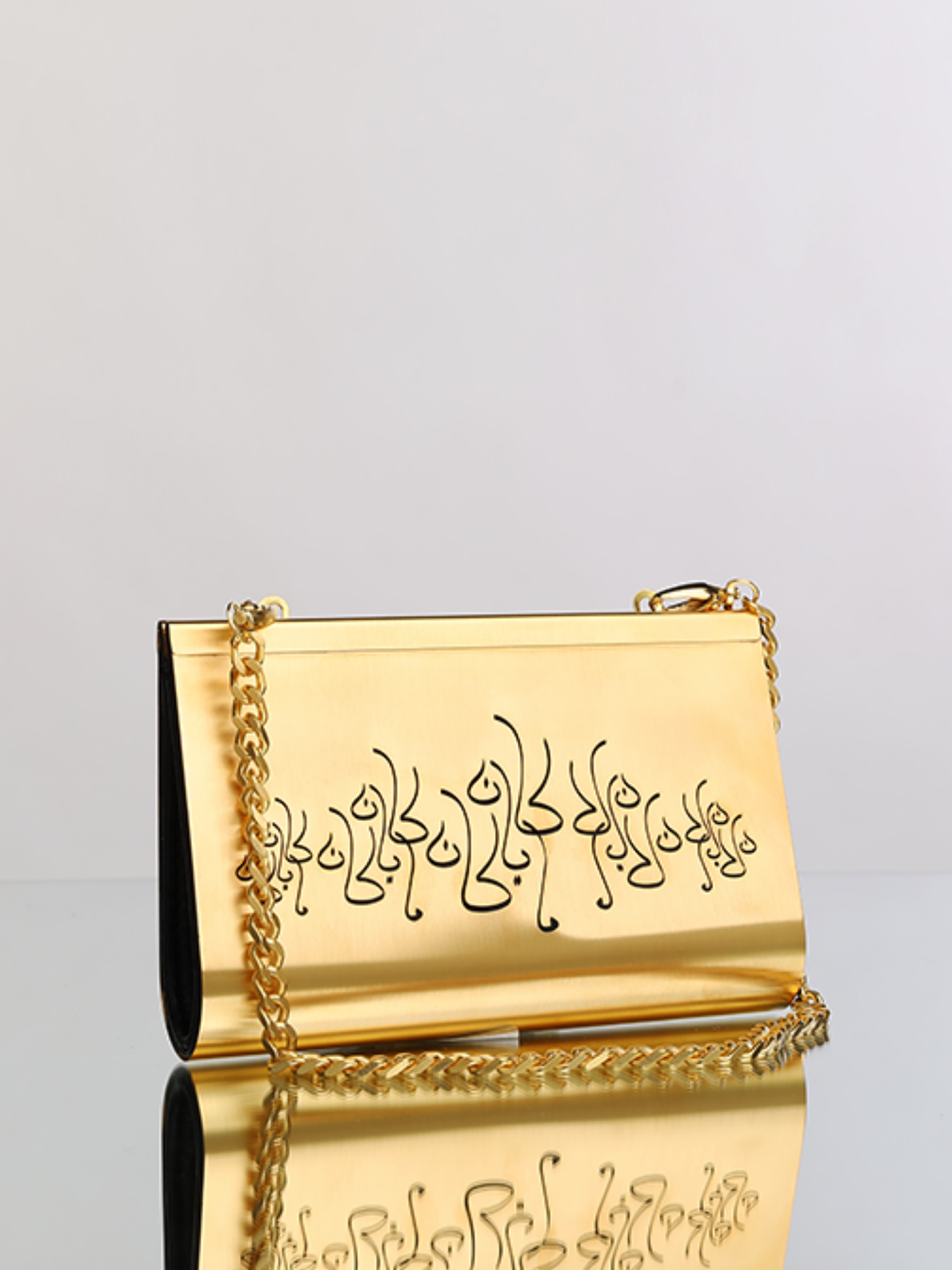 HerPorte-Once 24k Gold Dipped Medium Clutch