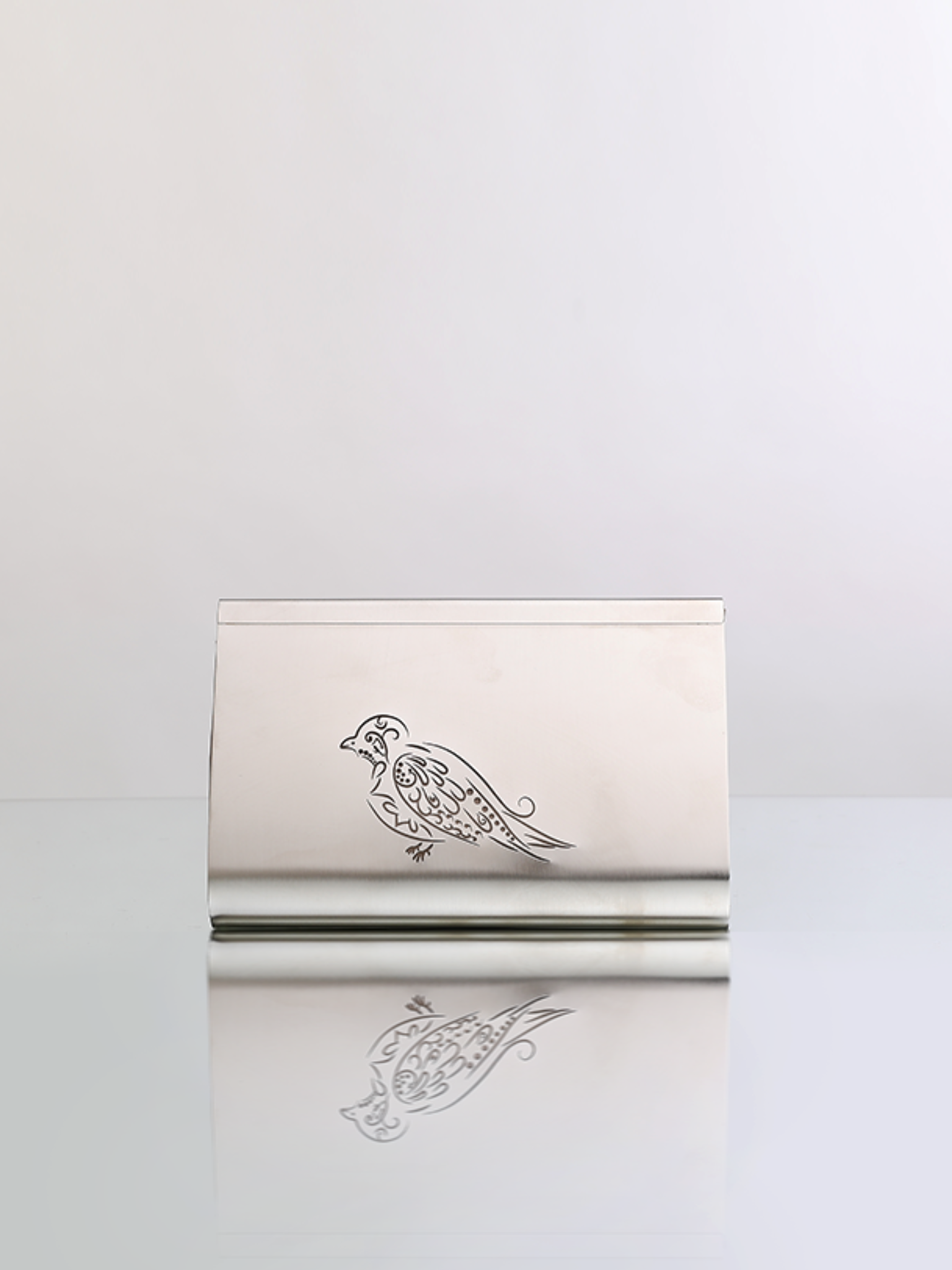 HerPorte-Bird Silver Dipped Medium Clutch 