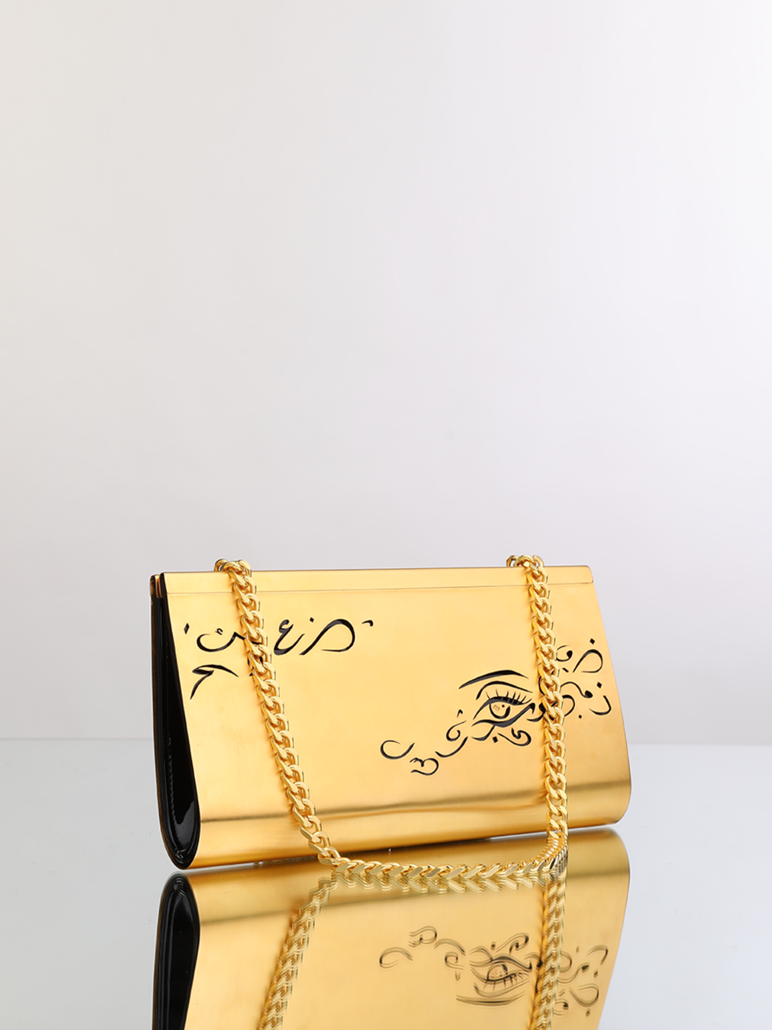 HerPorte-Magical eye 24k Gold Dipped Small Clutch