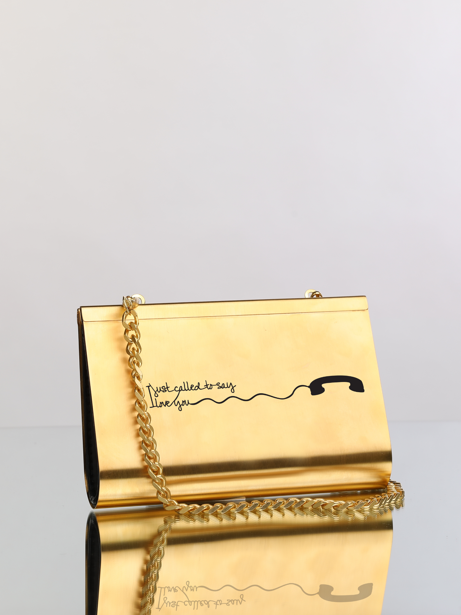 HerPorte-Call 24k Gold Dipped Small Clutch