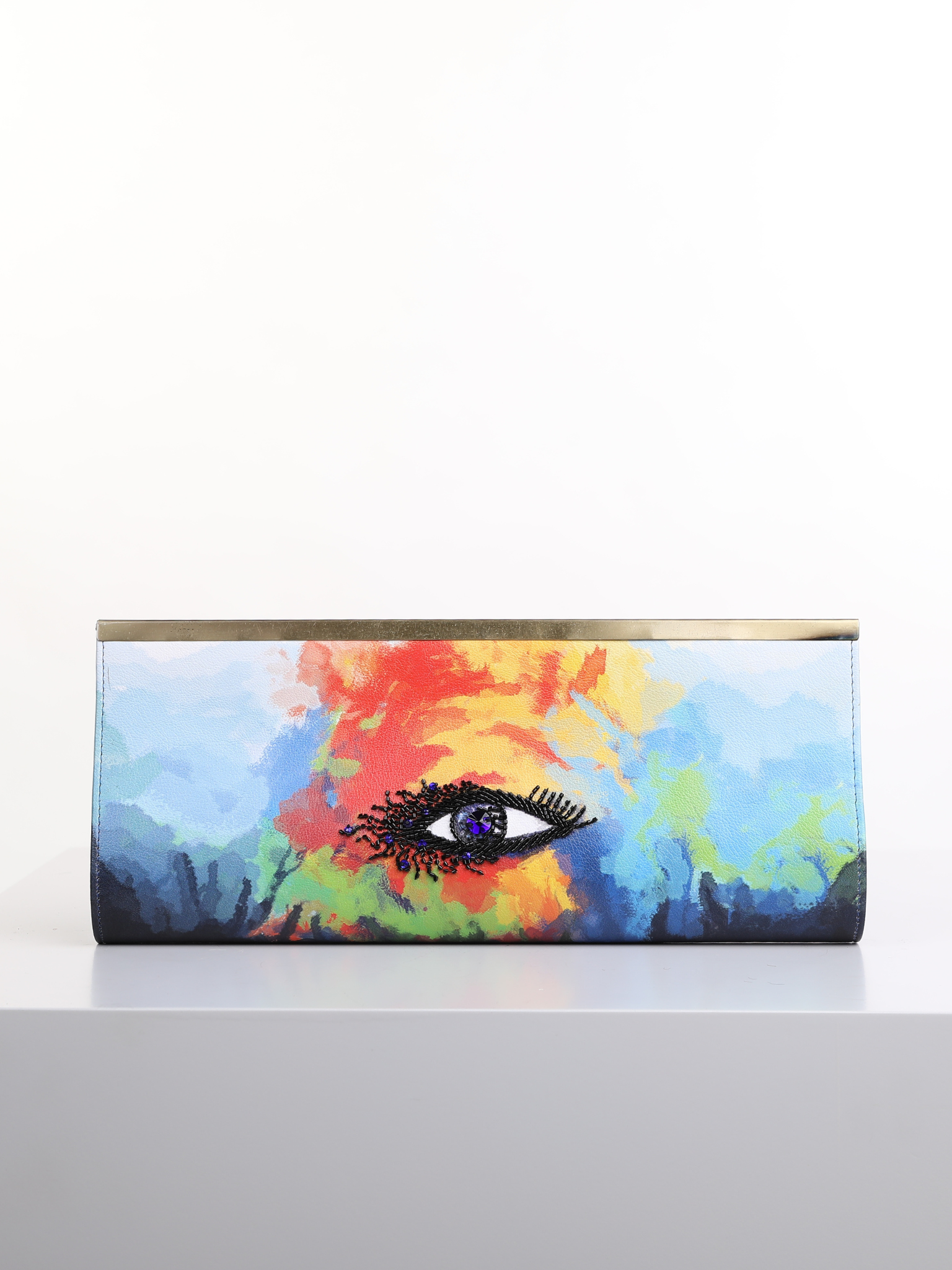 HerPorte-Eye Embroidered Clutch