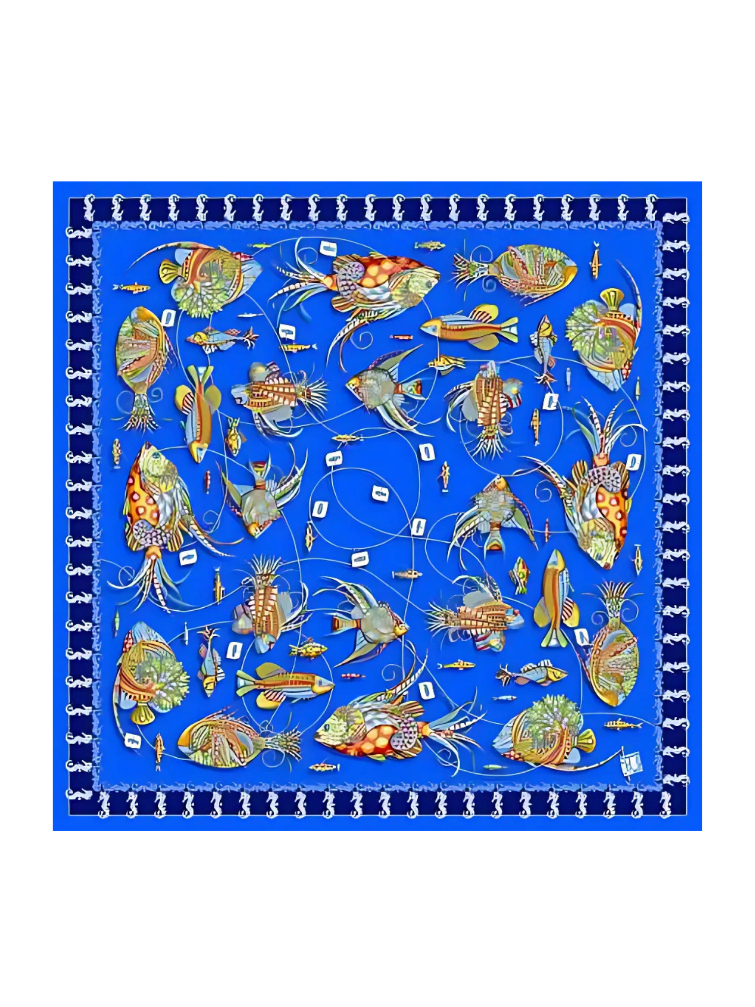 HerPorte-Salt Water Silk Scarf 98x98cm