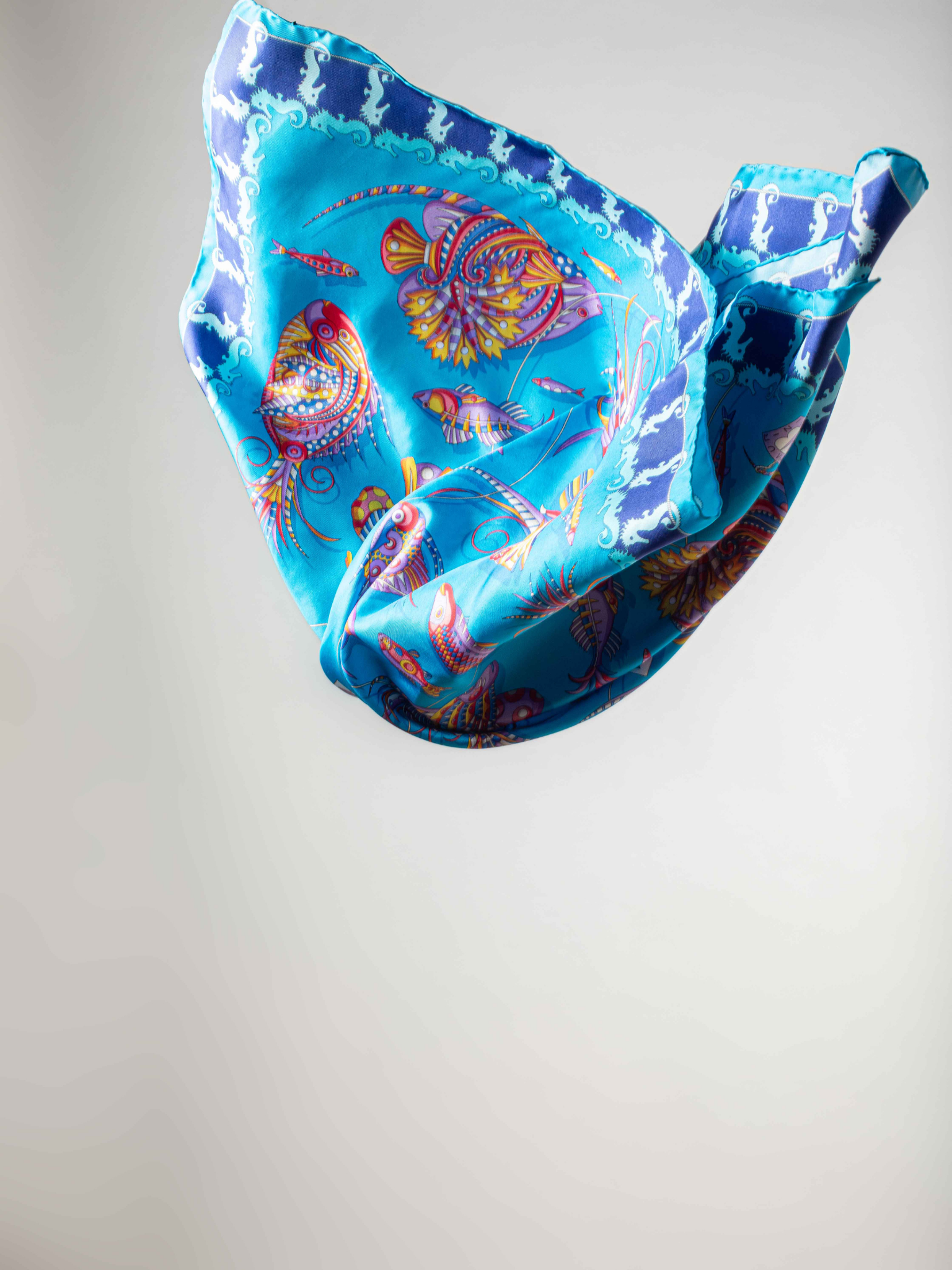 HerPorte-Salt Water Silk Crepe Scarf 68x68cm