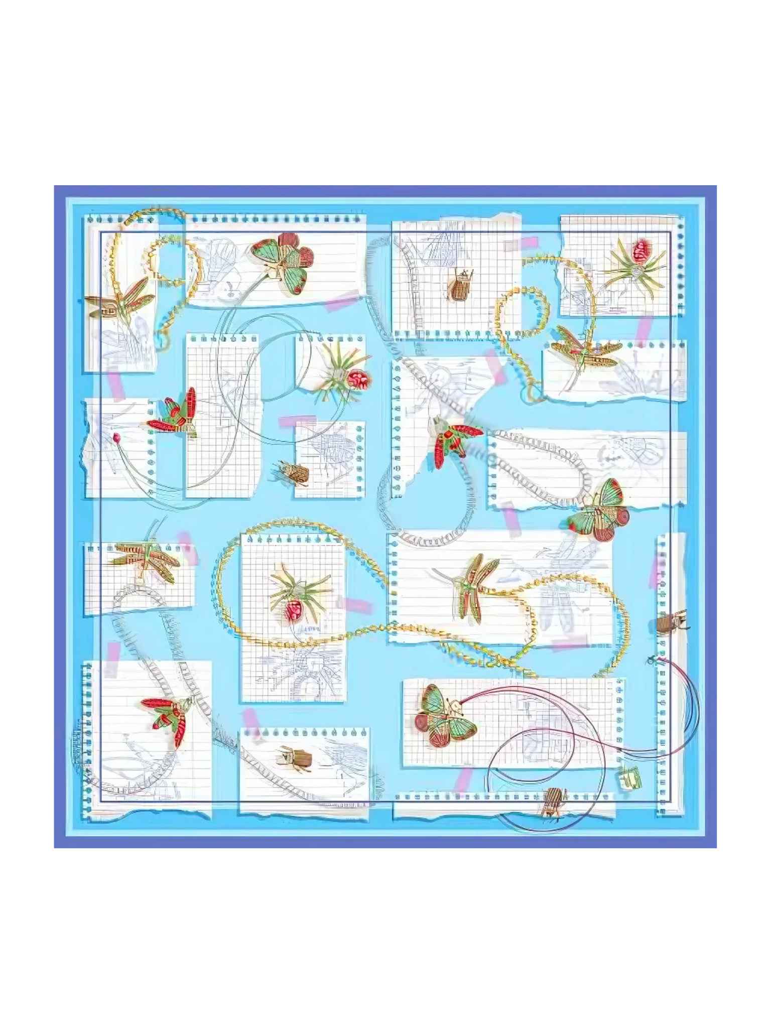 HerPorte-Ancient Gioie Silk Scarf 98x98cm