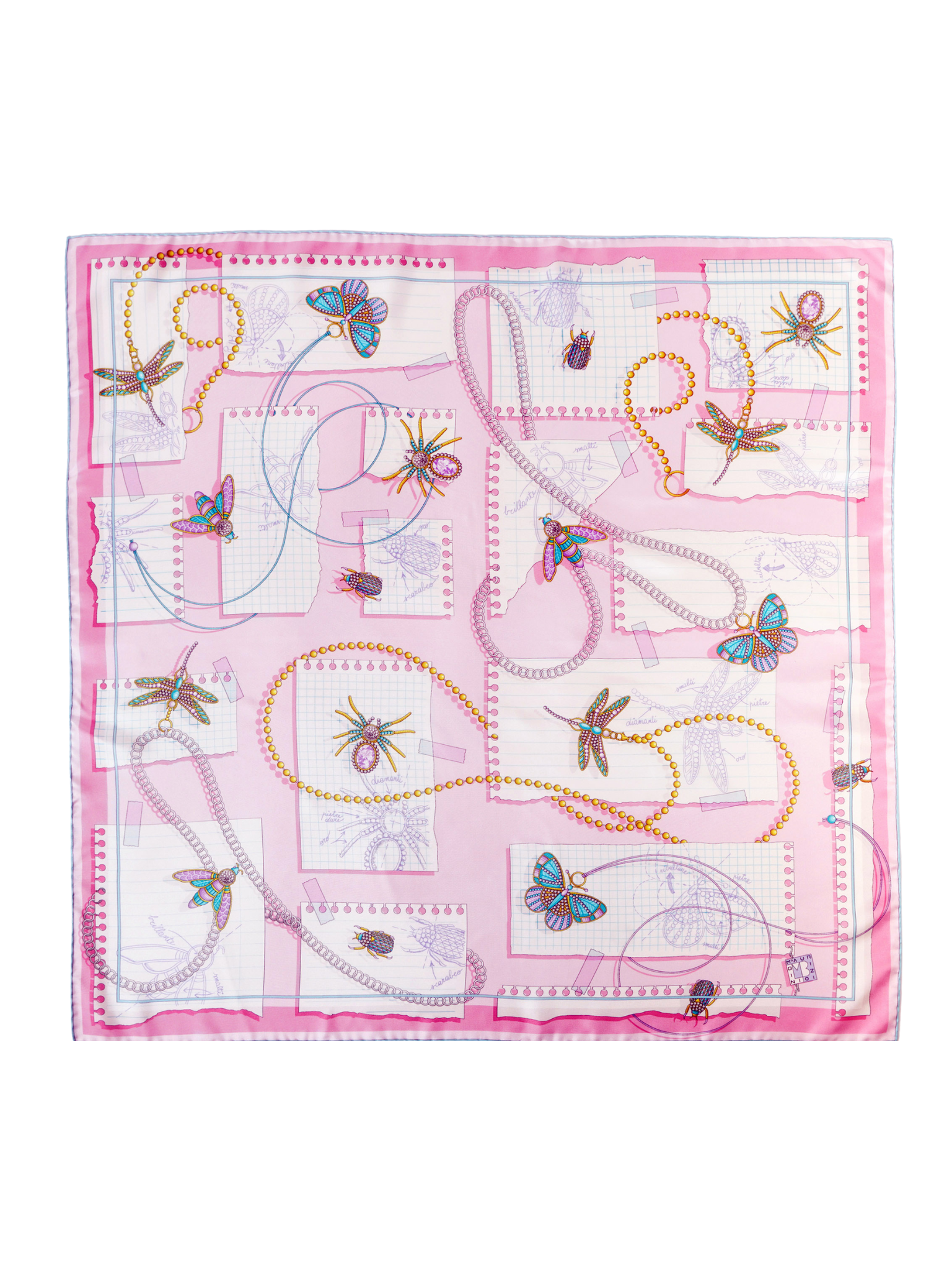 HerPorte-Ancient Gioie Silk Scarf 98x98cm