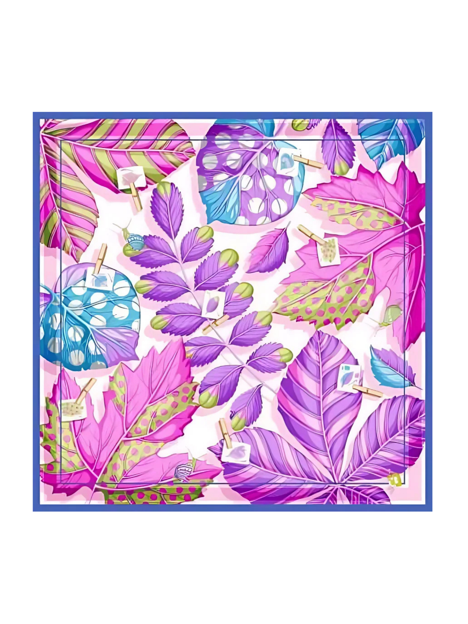 HerPorte-Looking at Spring Silk Crepe Scarf 68x68cm