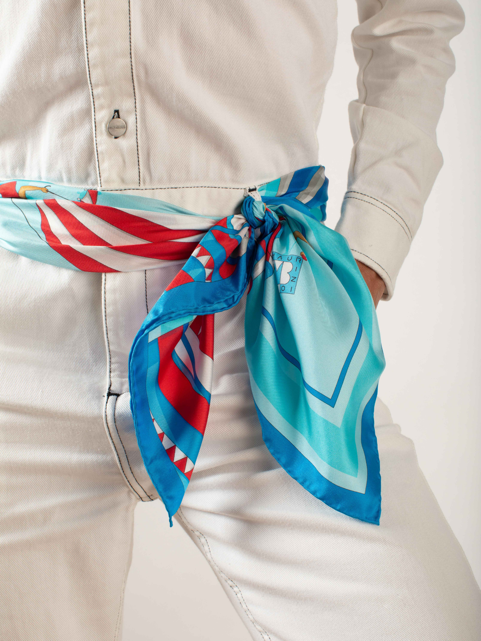 HerPorte-Funamboli Silk Scarf 98x98cm