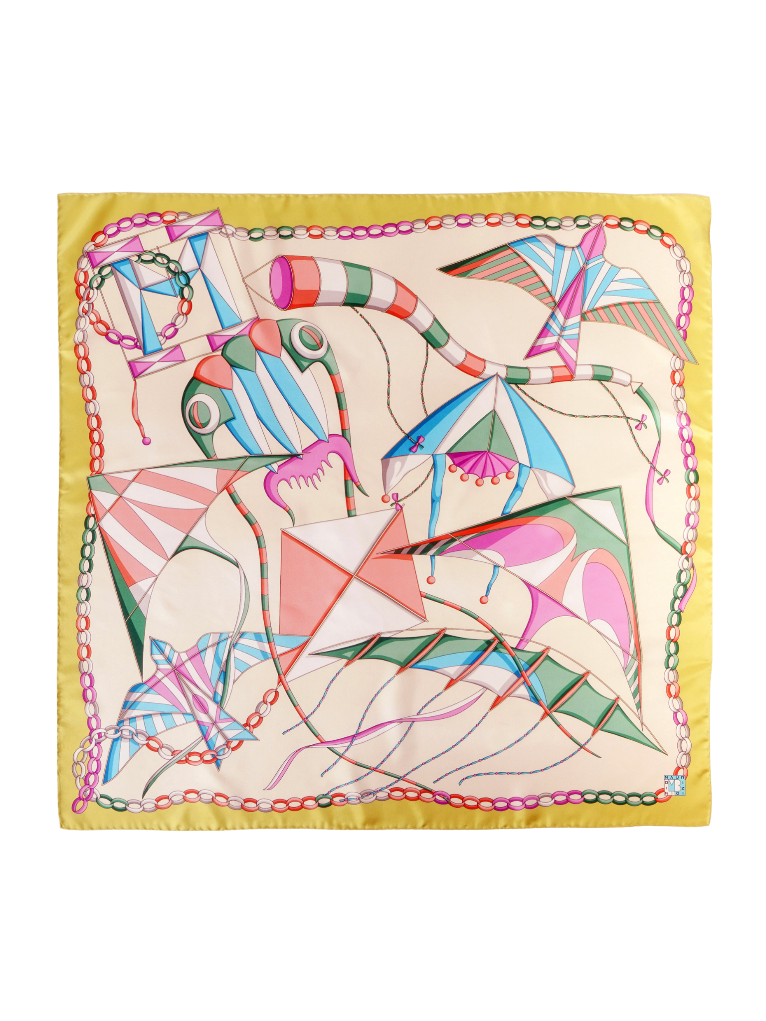 HerPorte-The Ballet Silk Crepe Scarf 68x68cm