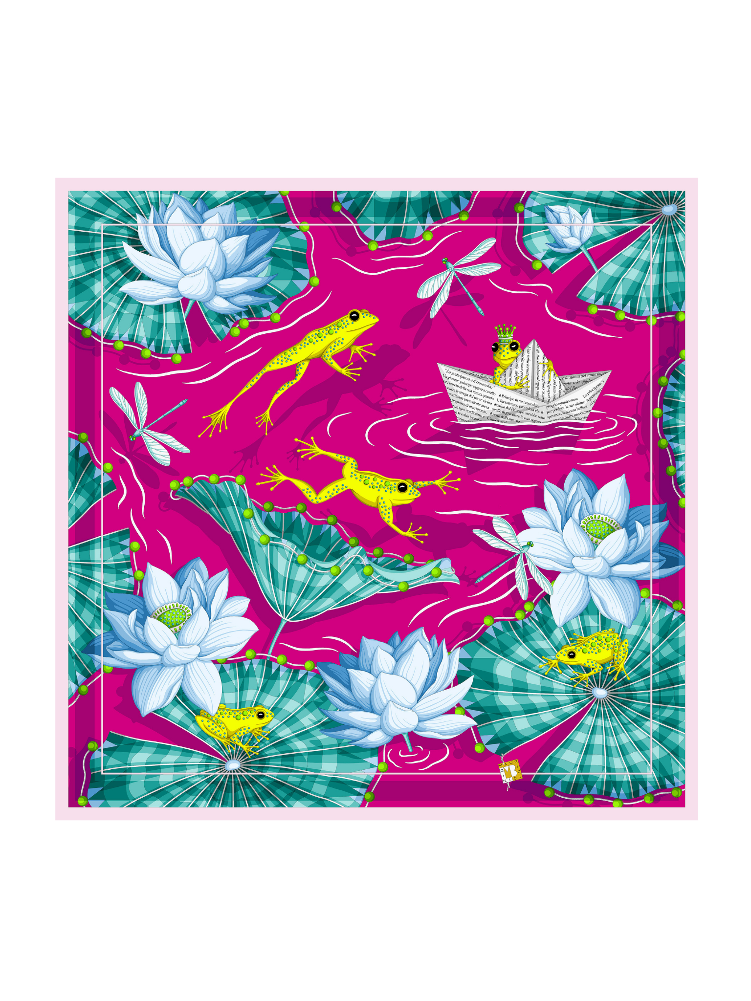 HerPorte-The Ranocchio Principle Silk Scarf 98x98cm