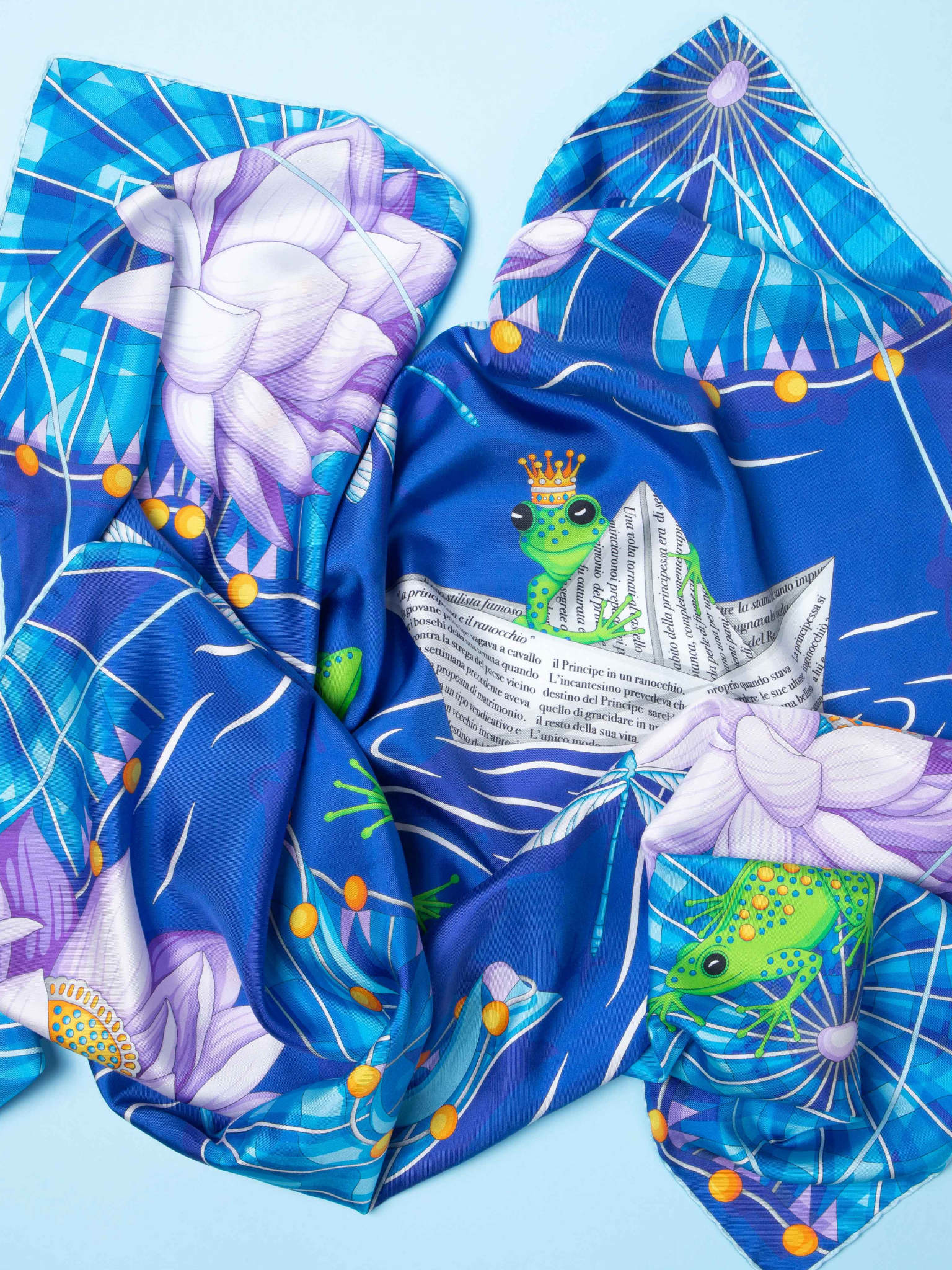 HerPorte-The Ranocchio Principle Silk Scarf 98x98cm