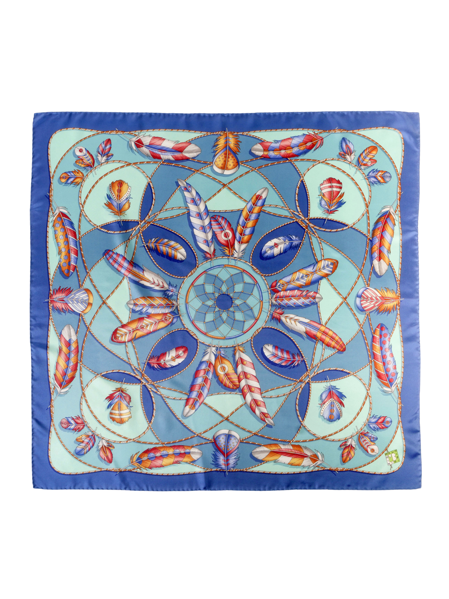 HerPorte-Oziosis Feather Crepe Scarf 138x138cm